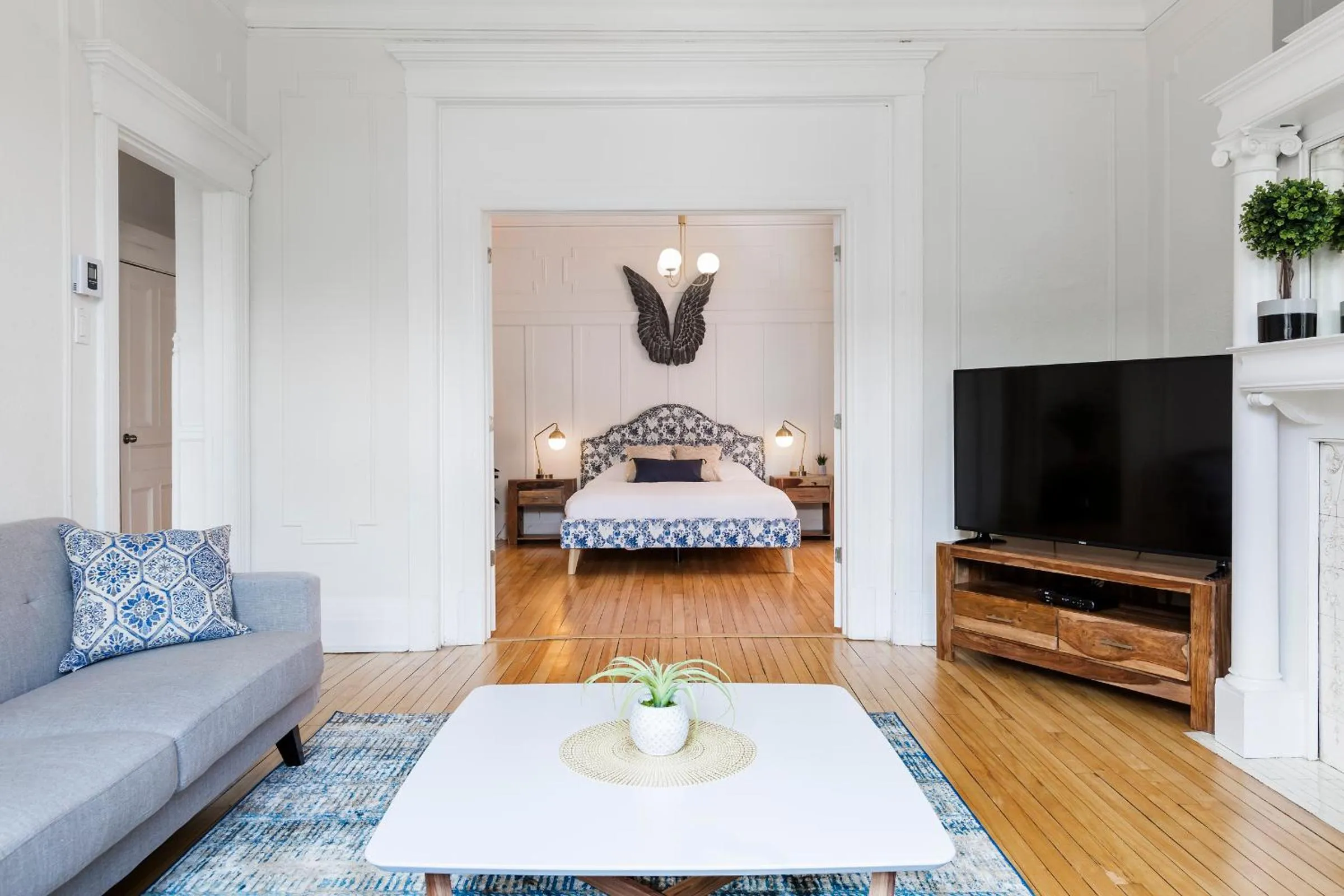 Bed in MTLVacationRentals -The Chic Laurier