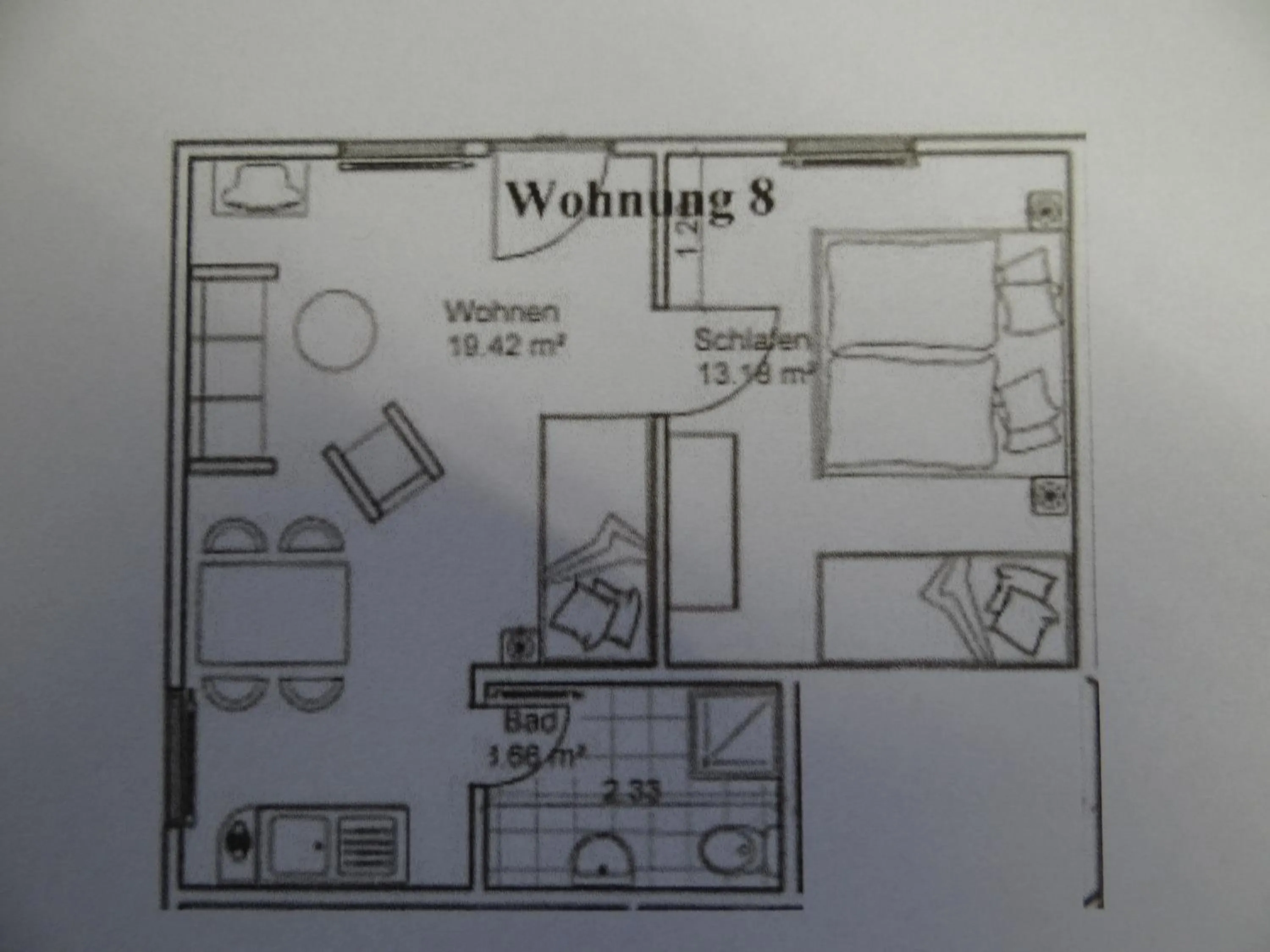 Floor plan in Bernstein Appartements