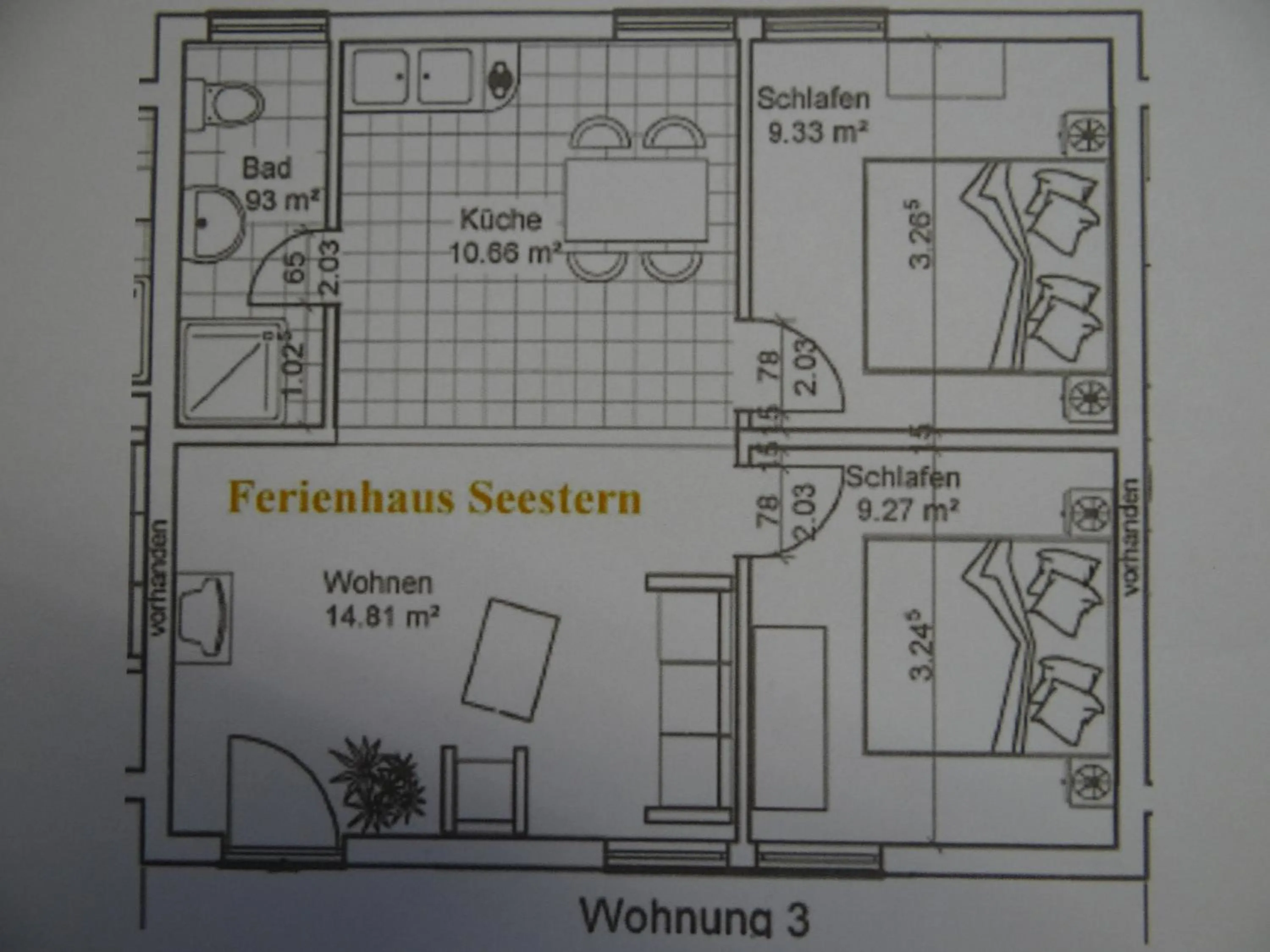Floor plan in Bernstein Appartements