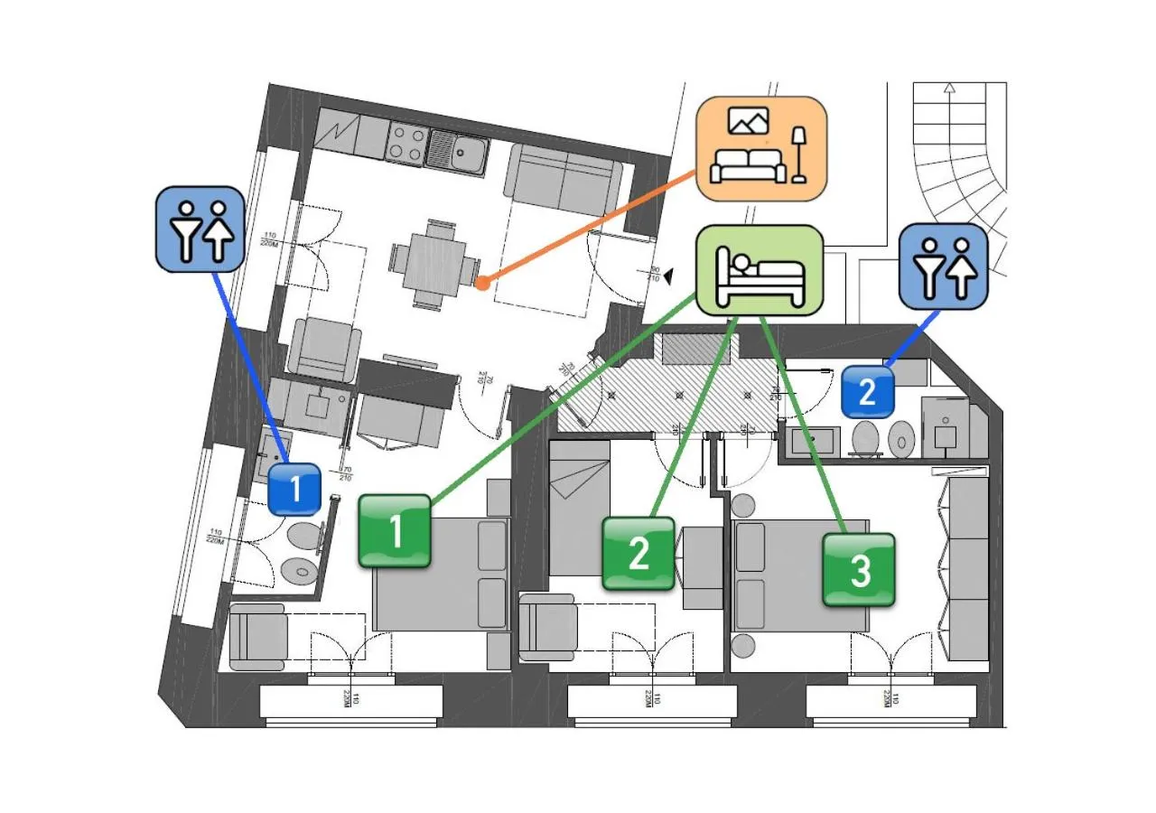 StayEasy Filzi11 - 3 Bedrooms, 2 baths - Central Station