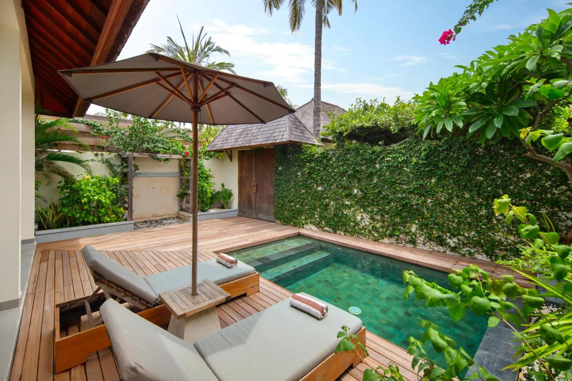 Pool view in Utara Villas Pool view in Utara Villas