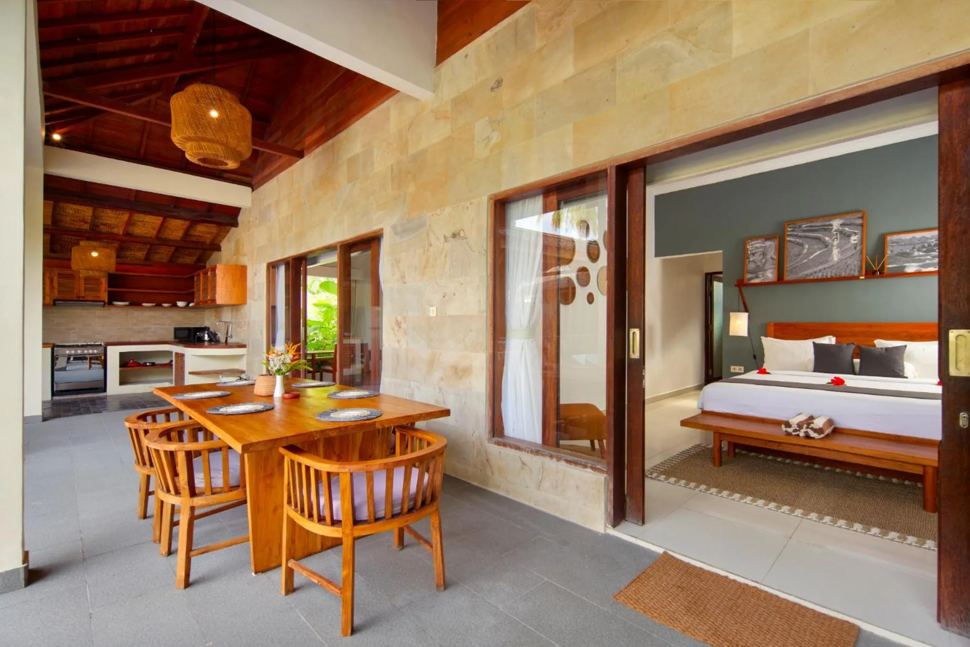 Patio, Bed in Utara Villas