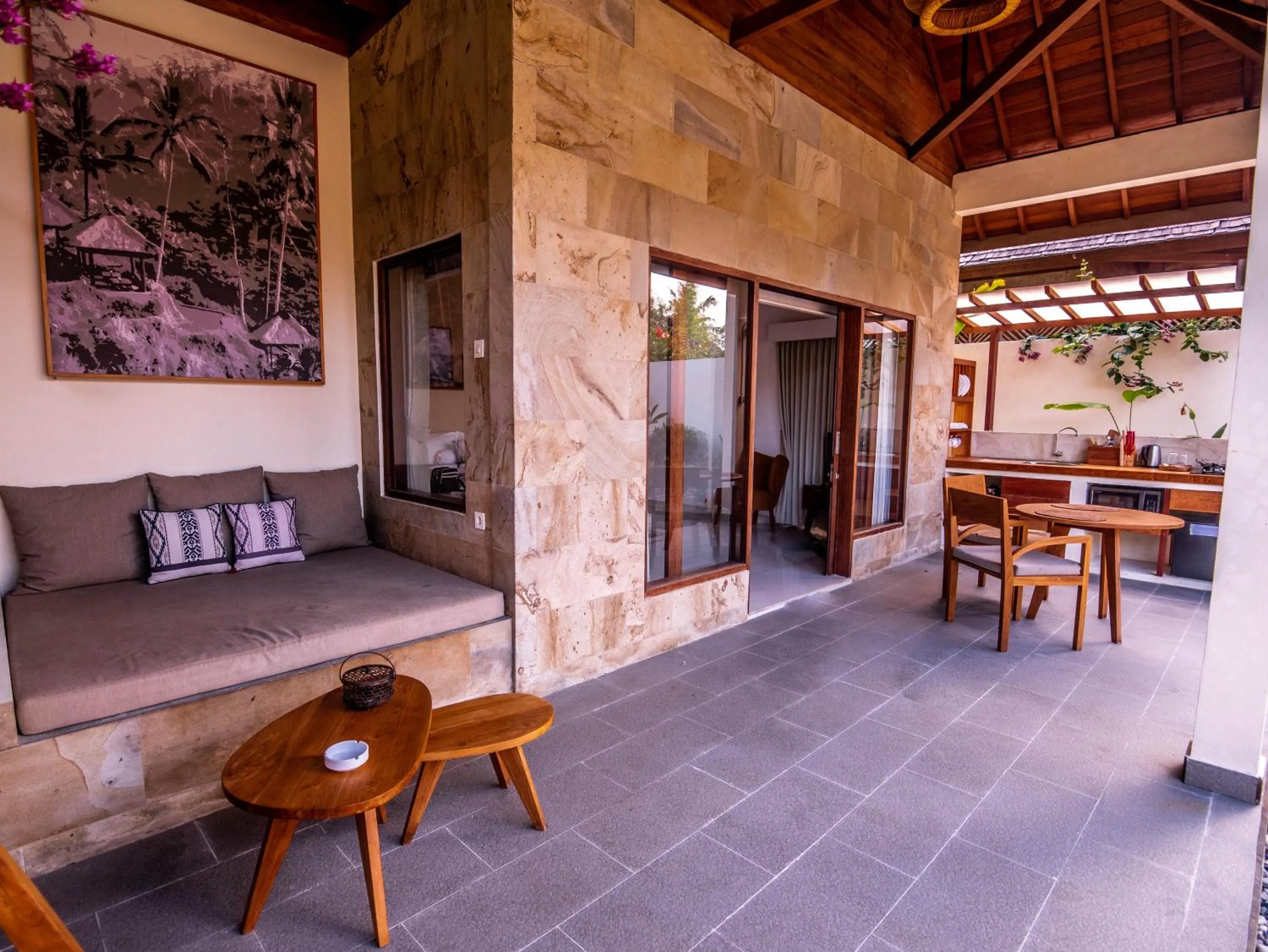 Seating area in Utara Villas