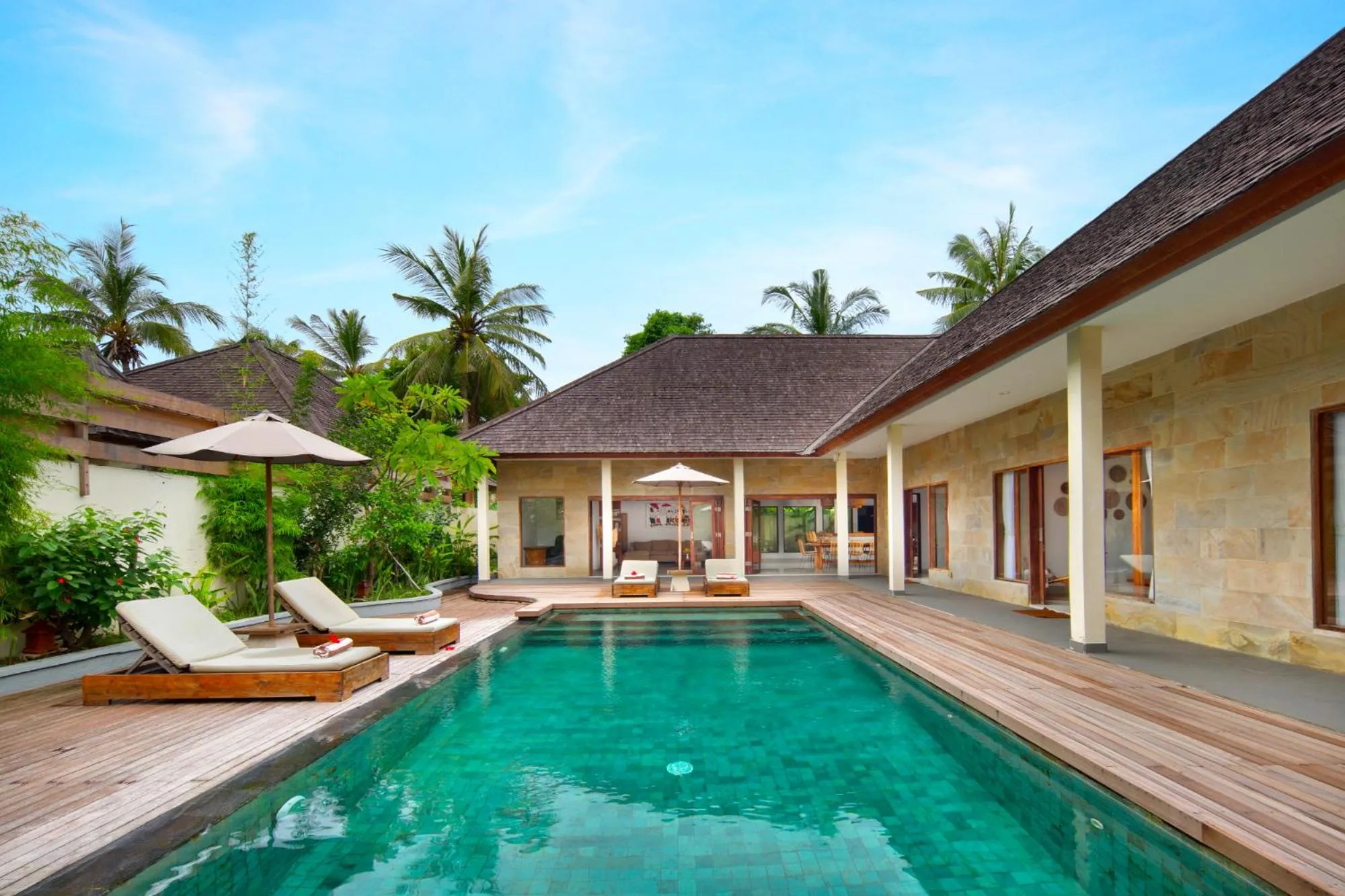 Pool view in Utara Villas