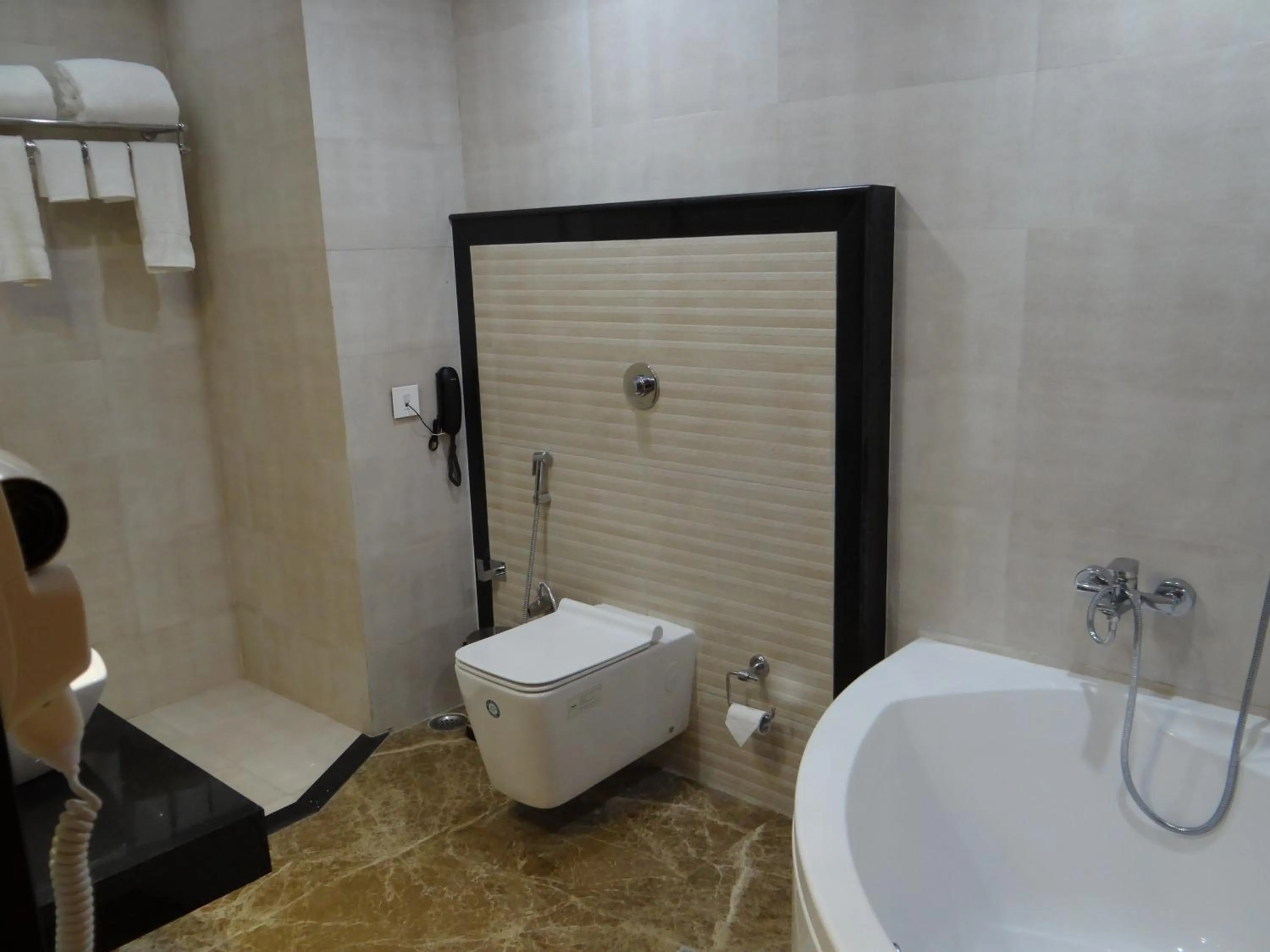 Shower in Hotel Tridev