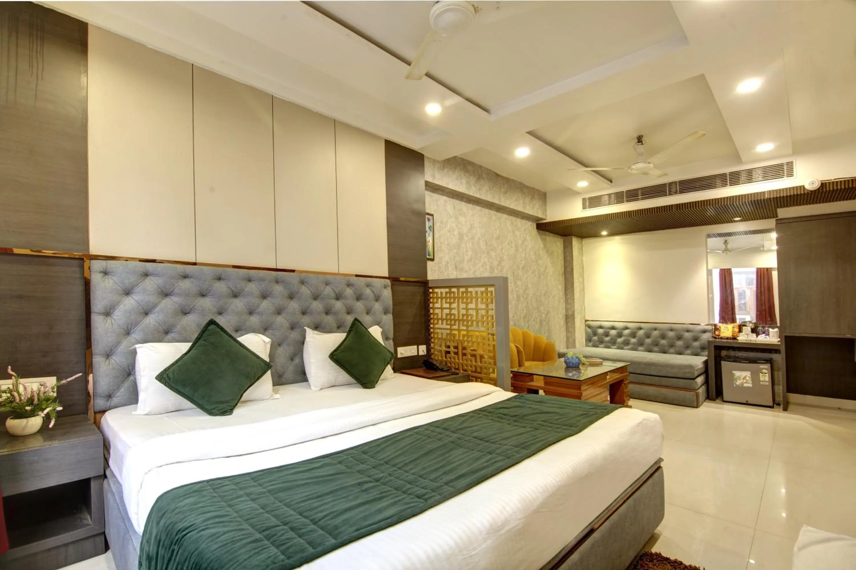 Seating area, Bed in The Shanti Plaza - Traveler's choice awarded 2025