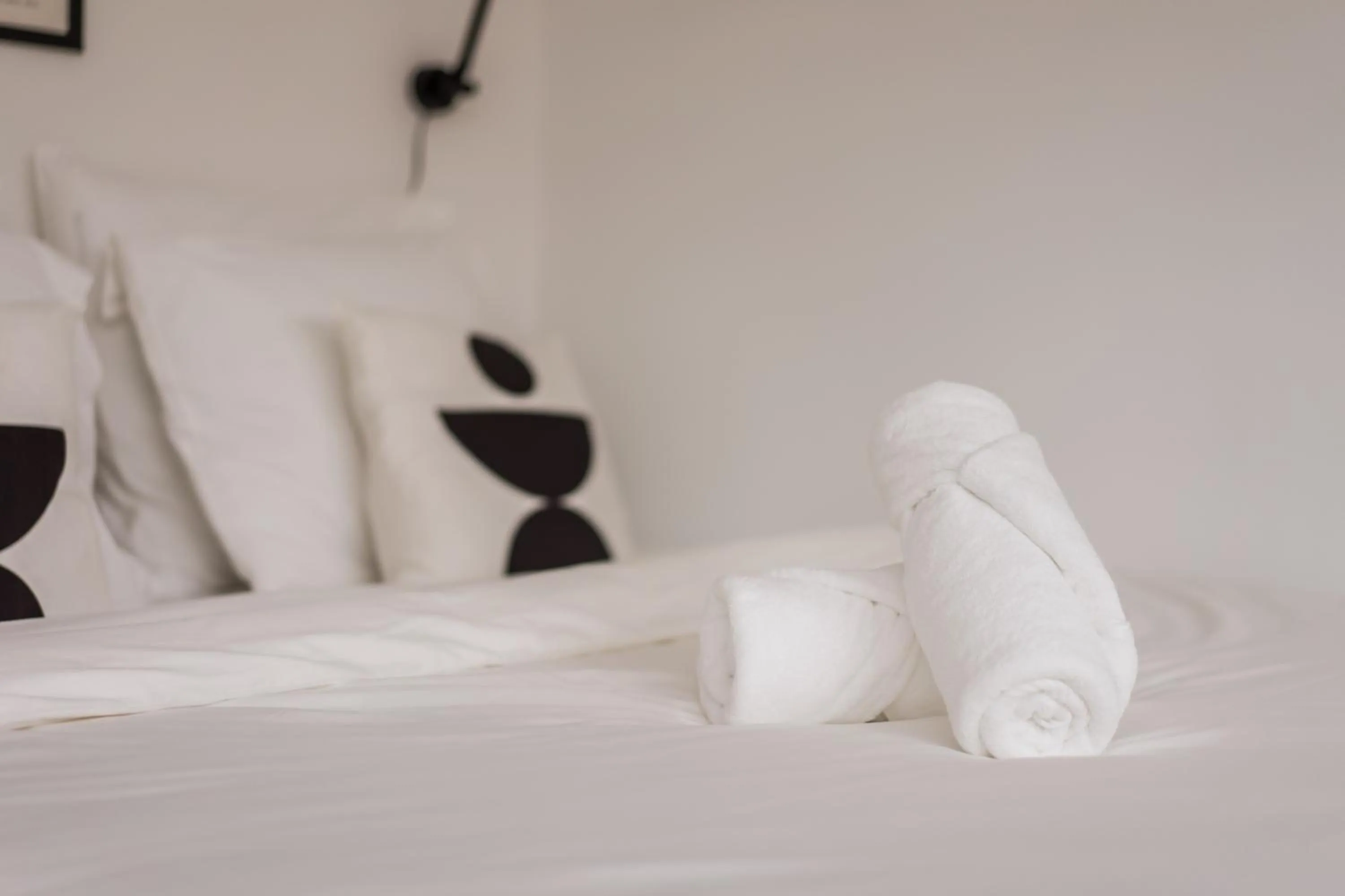 Bed in Simone's Kitchen B&B