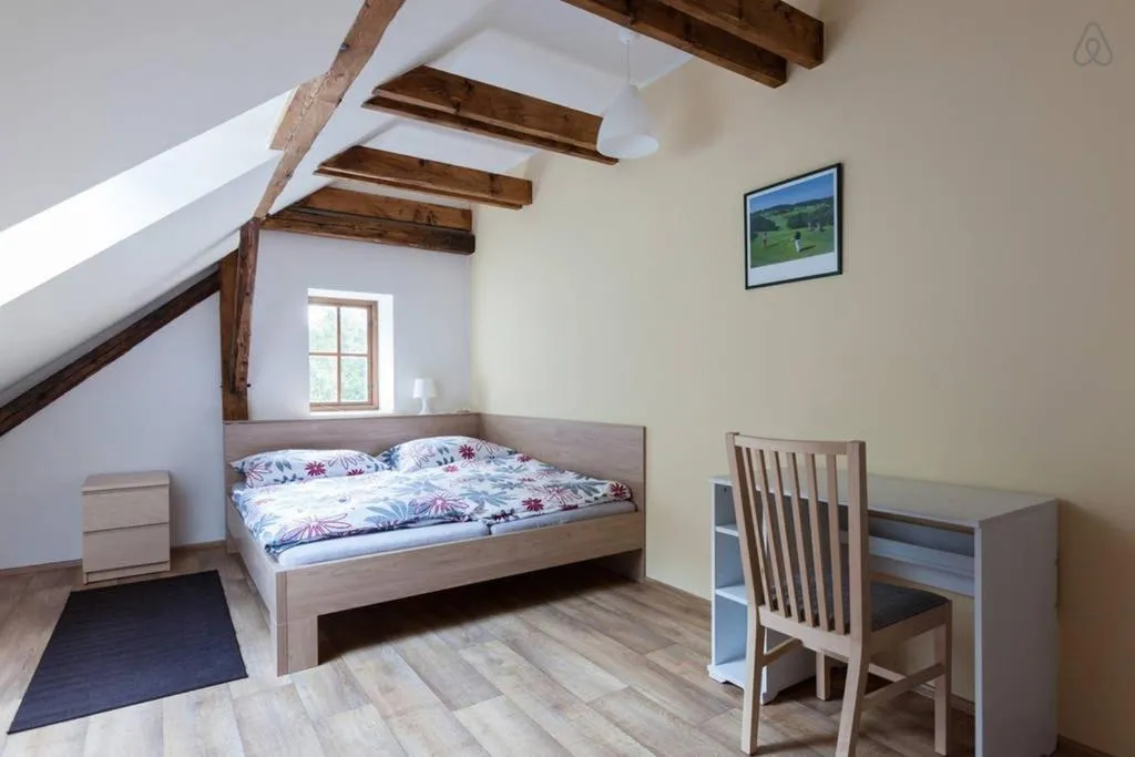Bedroom, Bed in Hájovna Bukovec