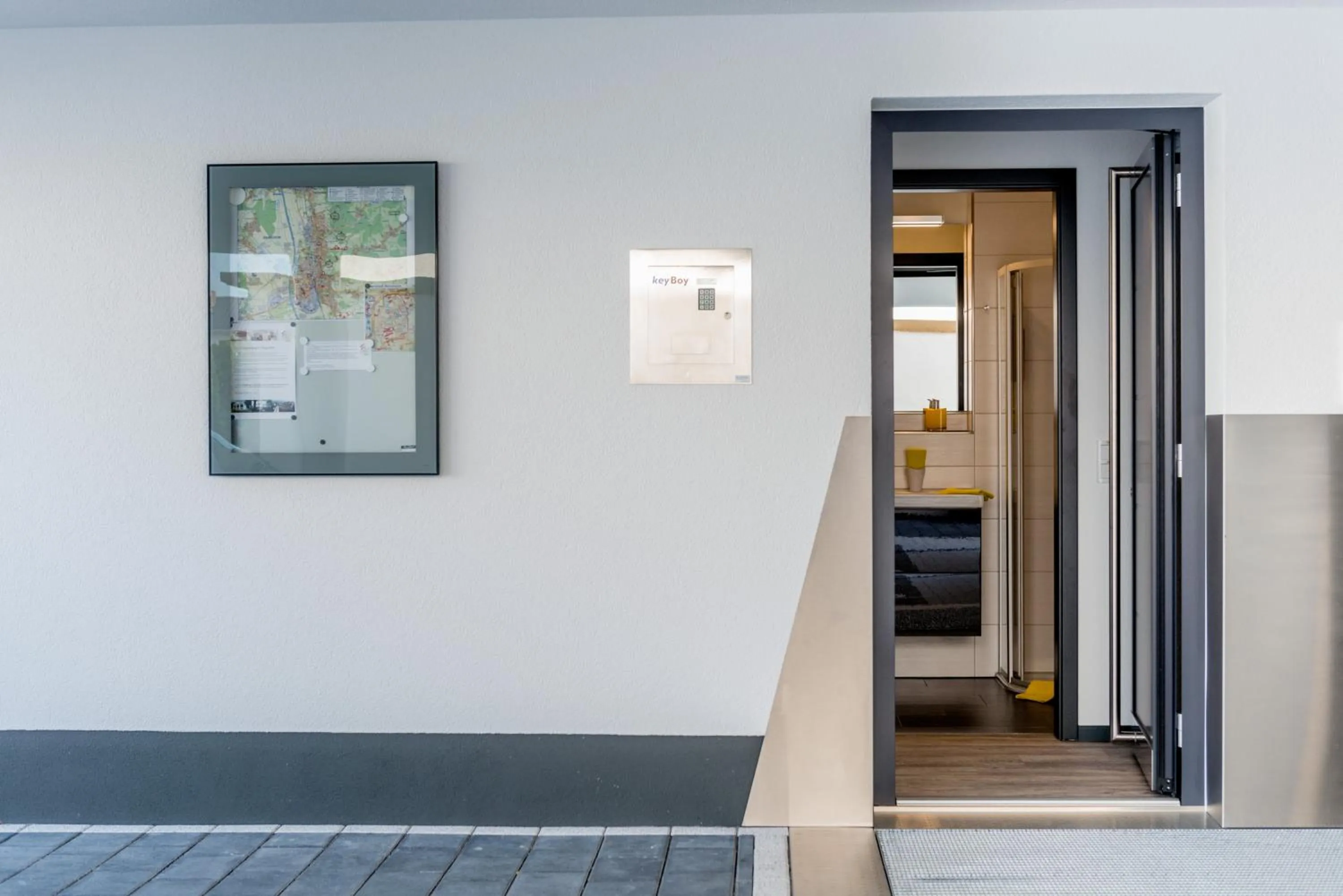 Facade/entrance, Bed in Design-Apartments by Ulrike Horster