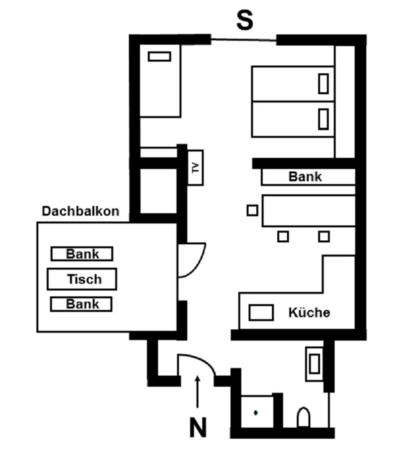 Floor plan in Design-Apartments by Ulrike Horster
