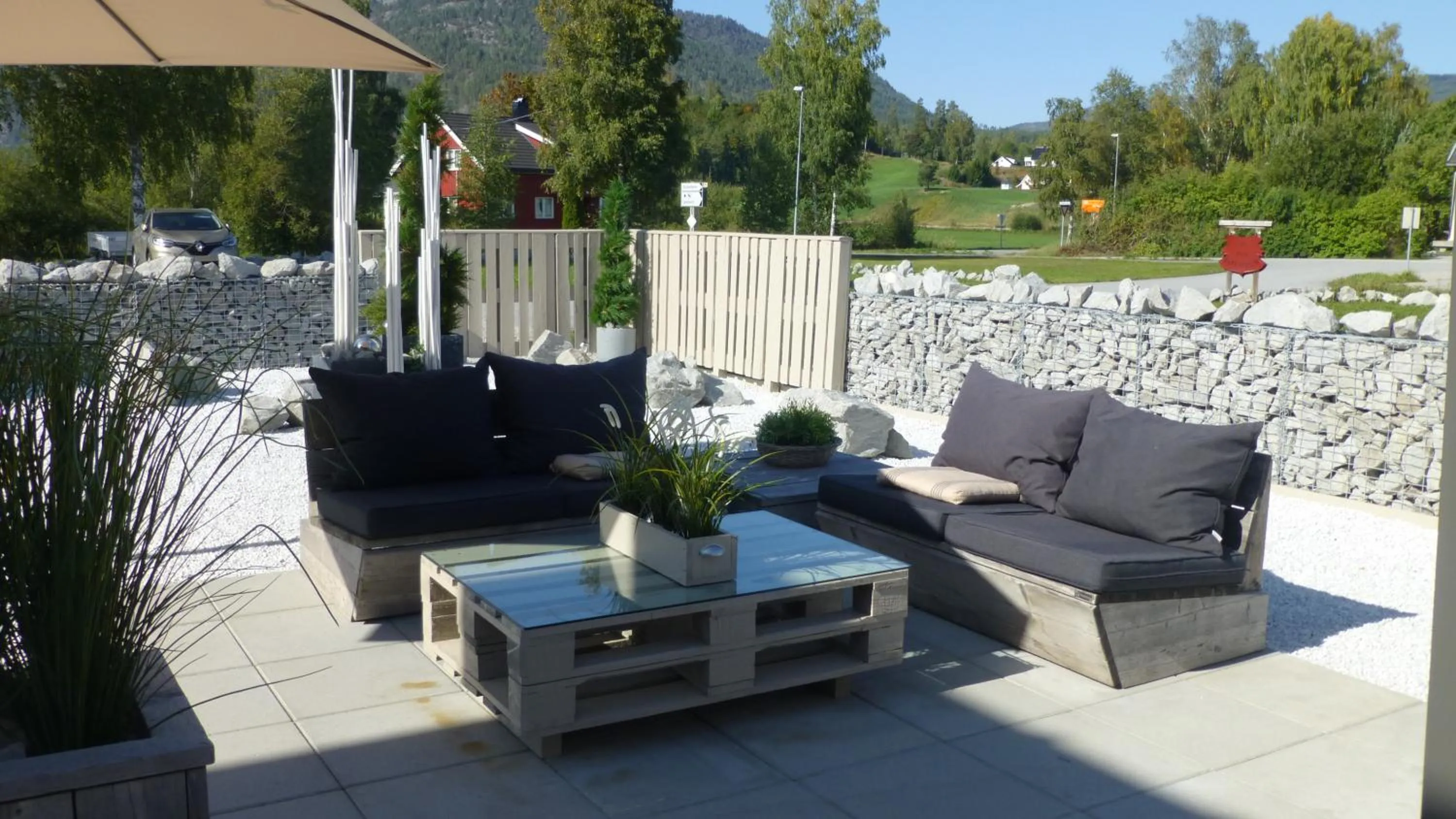 Garden in Løvheim Gjestehus - Anneks