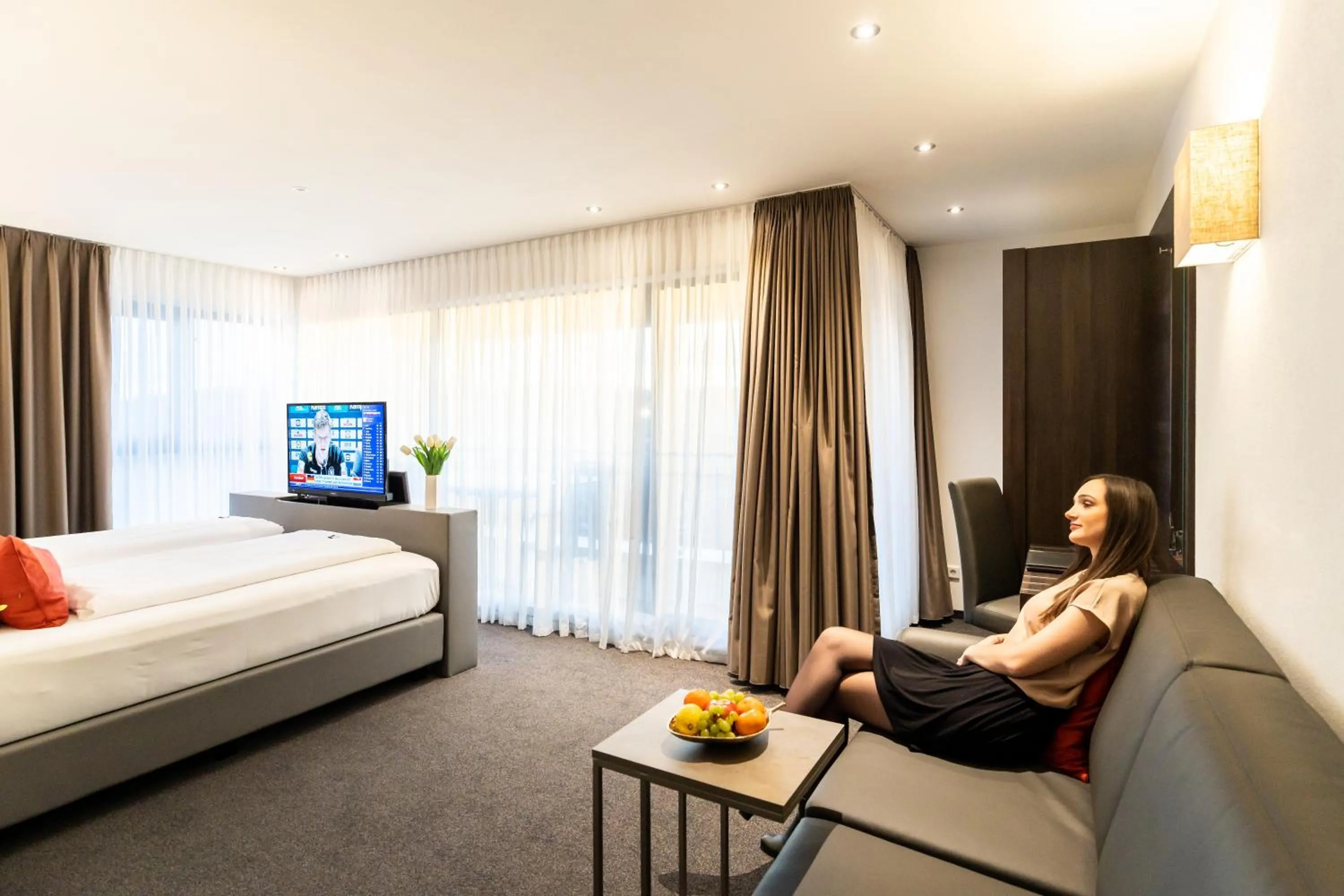 Photo of the whole room, Bed in Hotel Duda Langenbruck