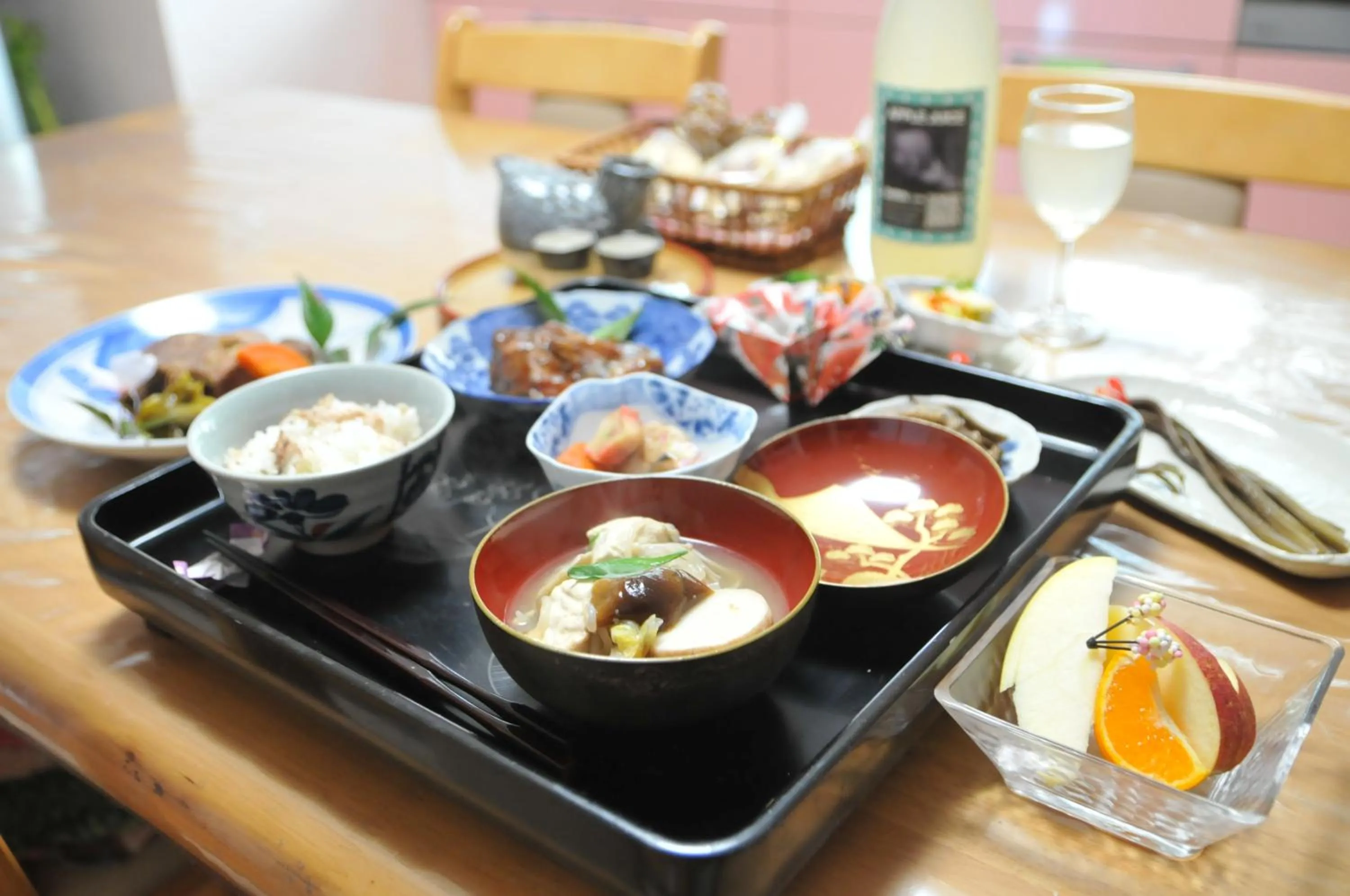 Food close-up in Daichan Farm Guest House