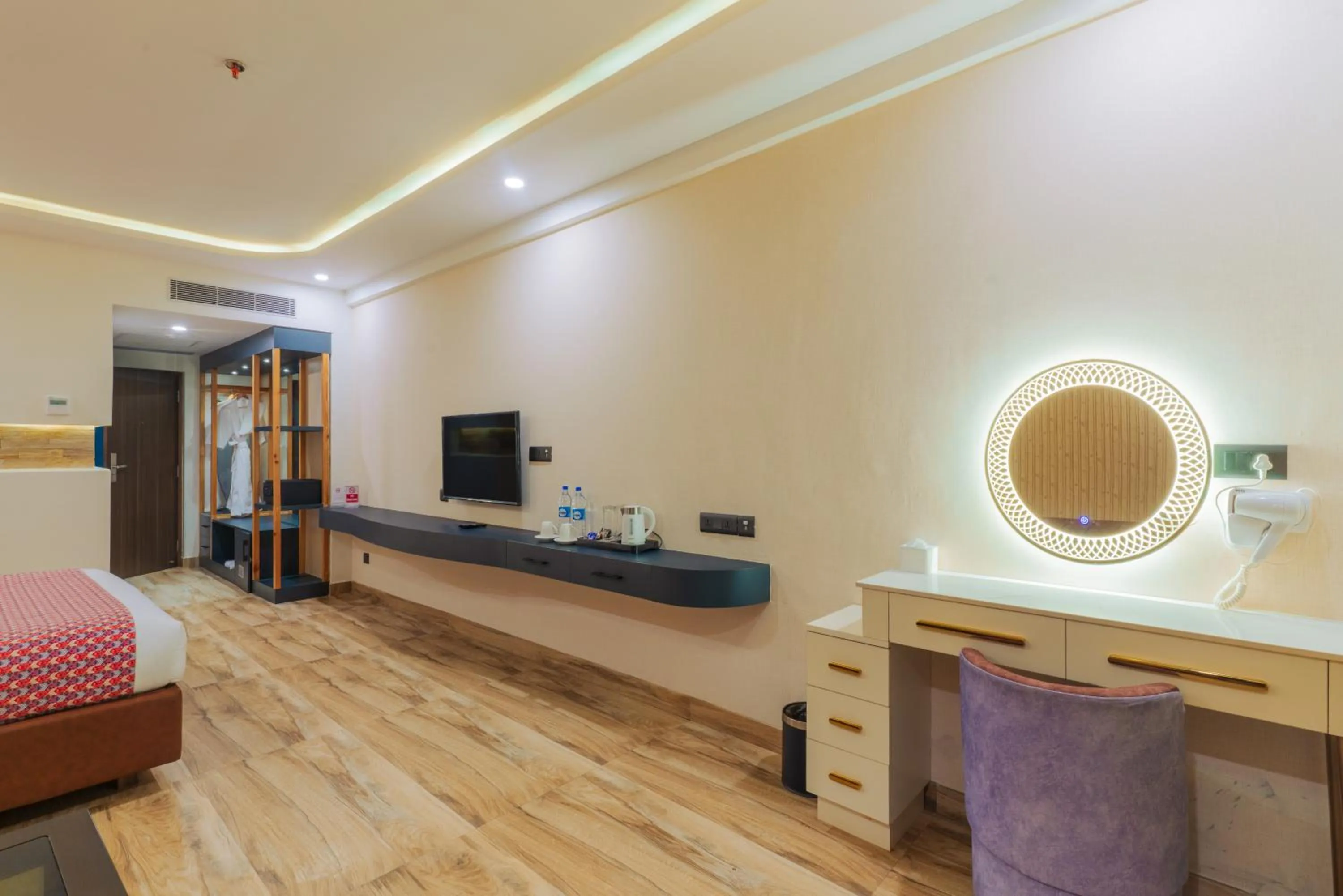 Bed in Lake View Resort