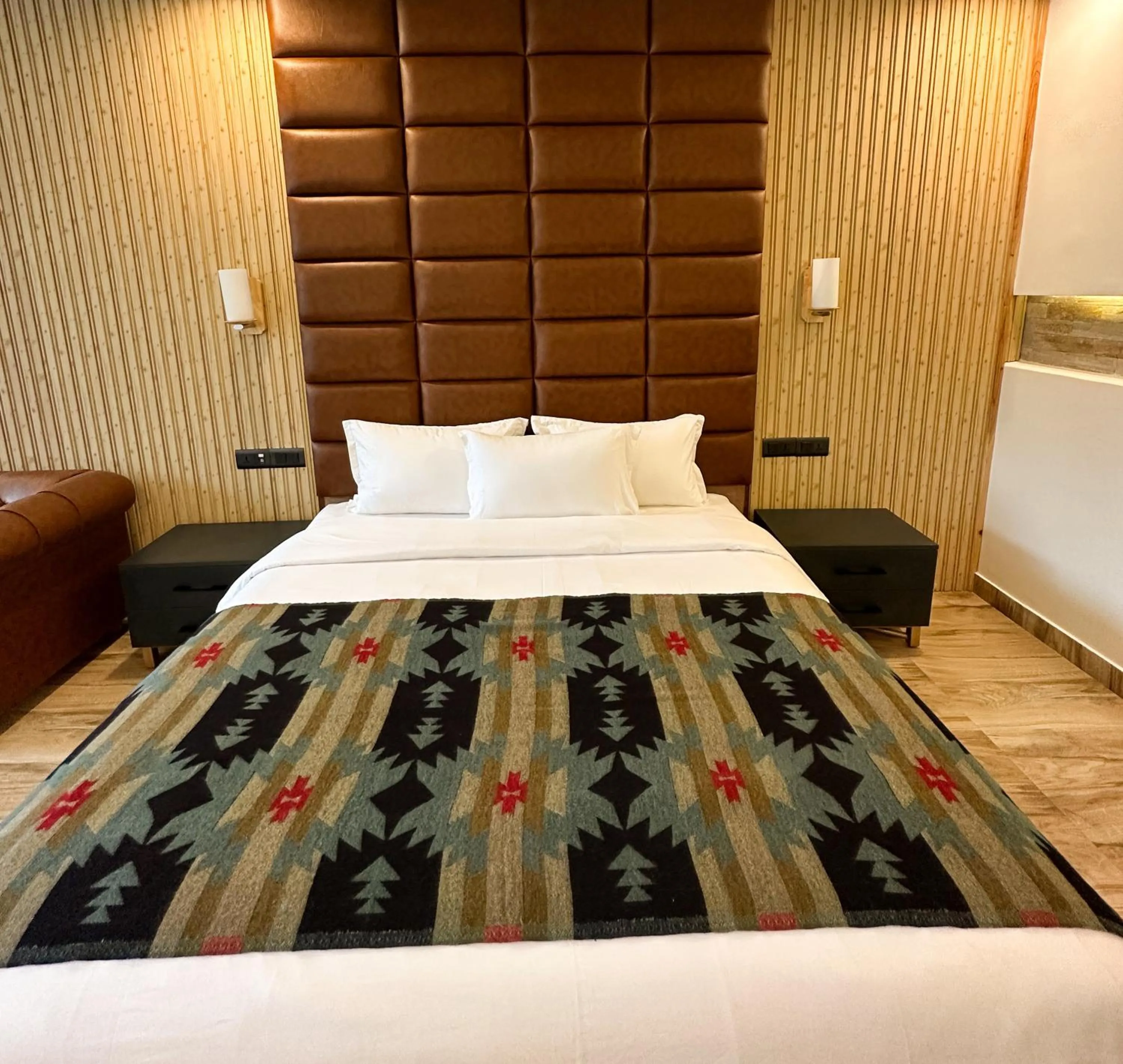 Bed in Lake View Resort