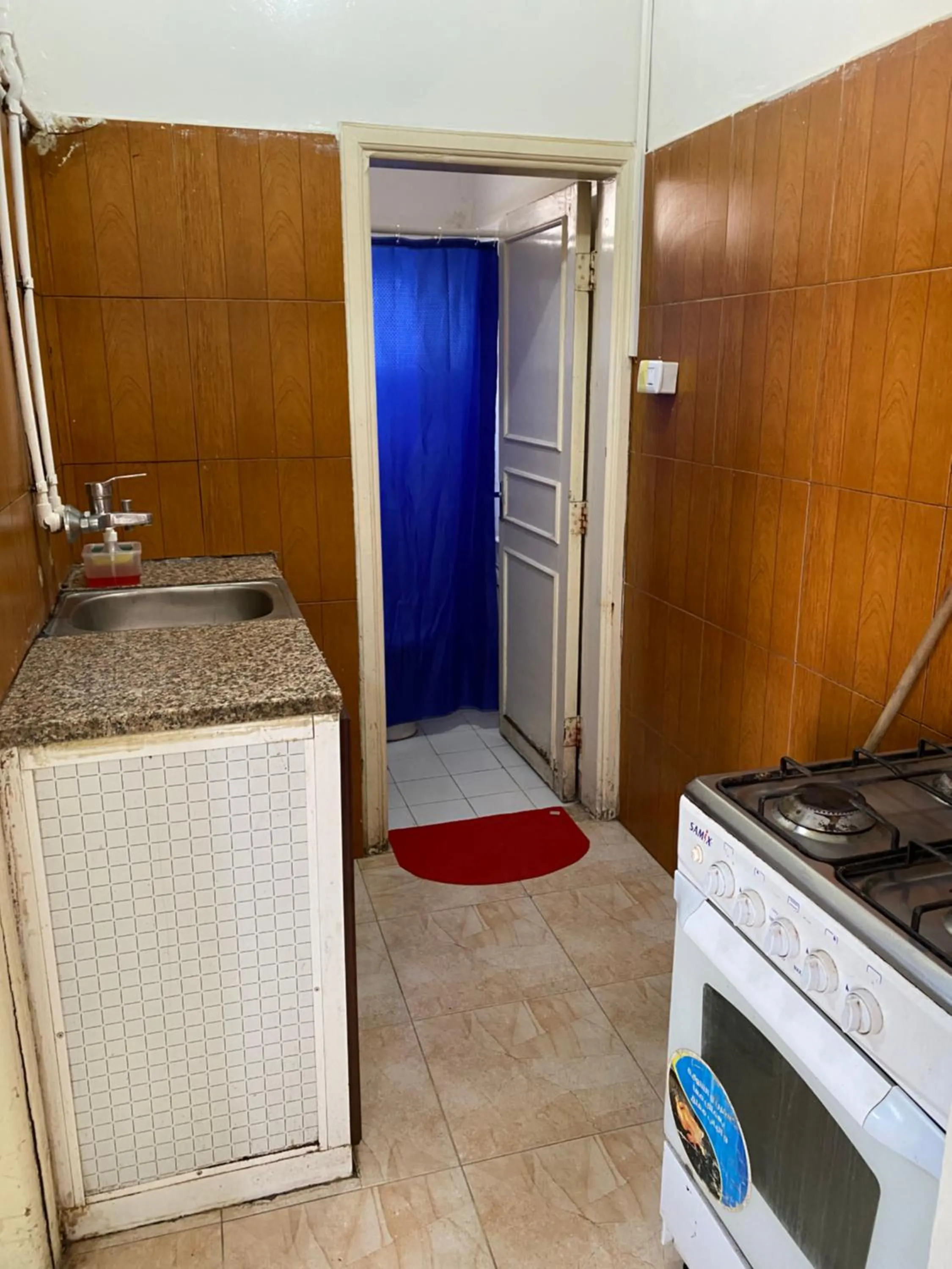 Kitchen or kitchenette in Sami Apartments