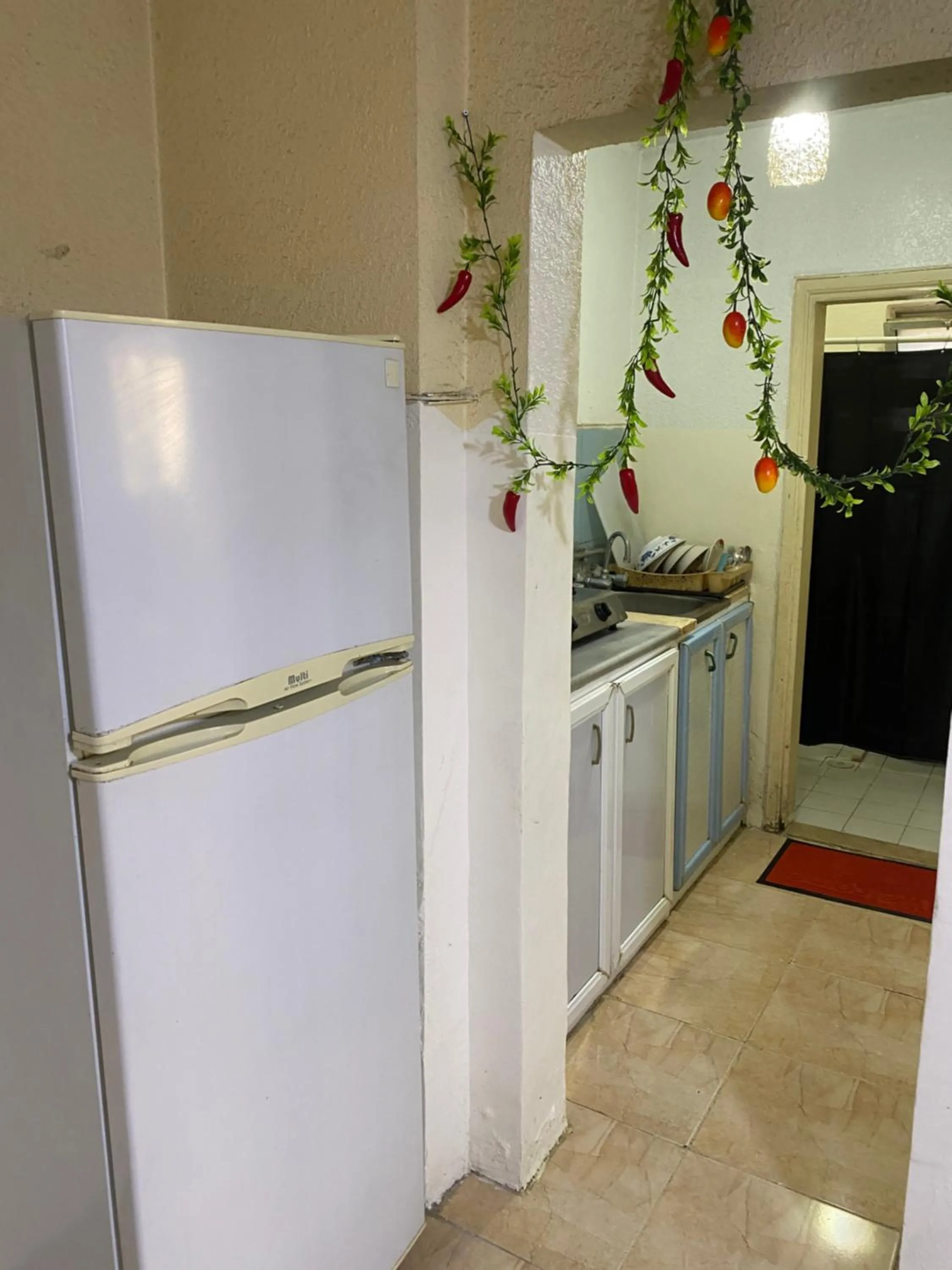 Kitchen or kitchenette in Sami Apartments