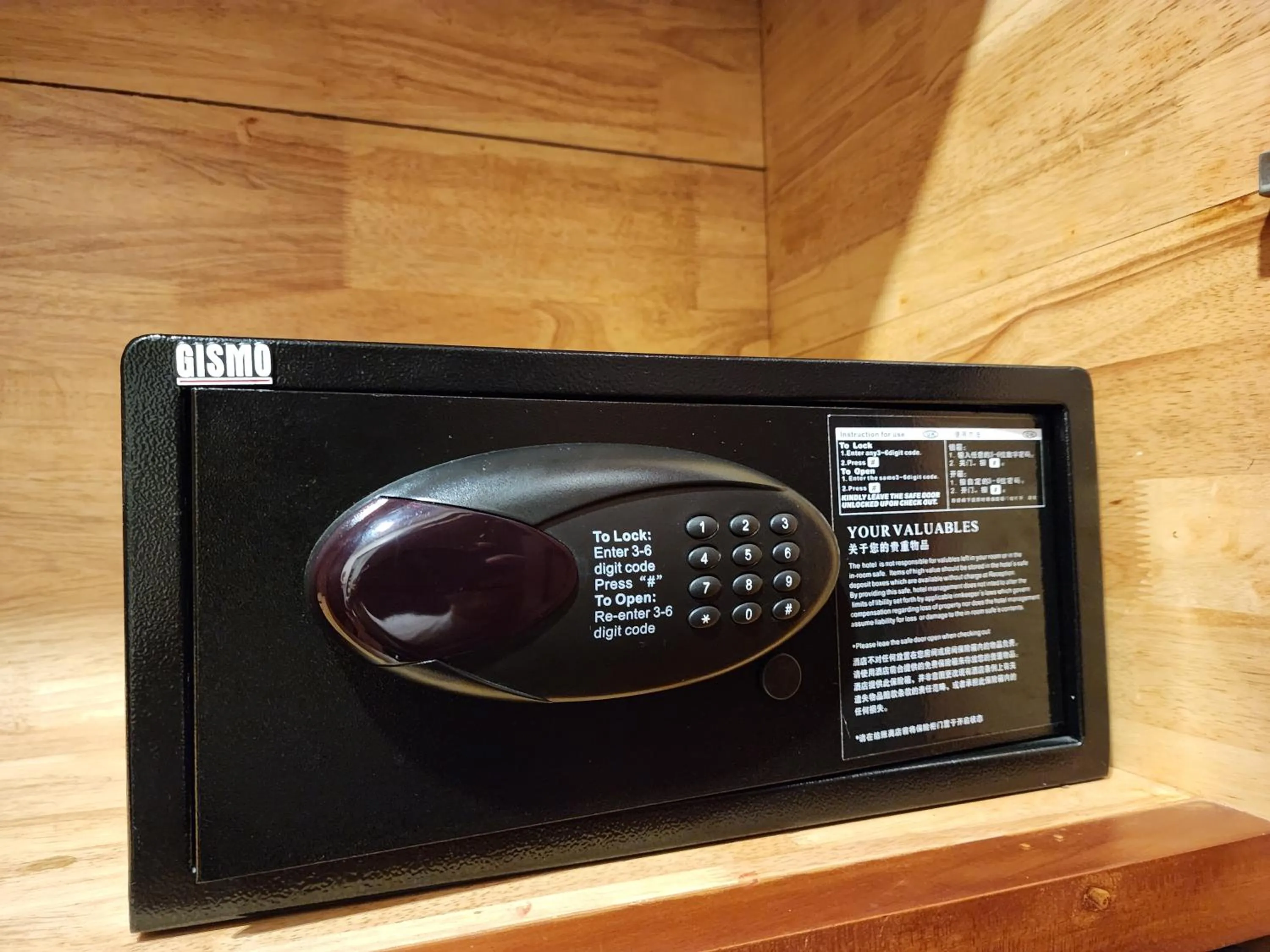 safe in Lbn Asian Hotel