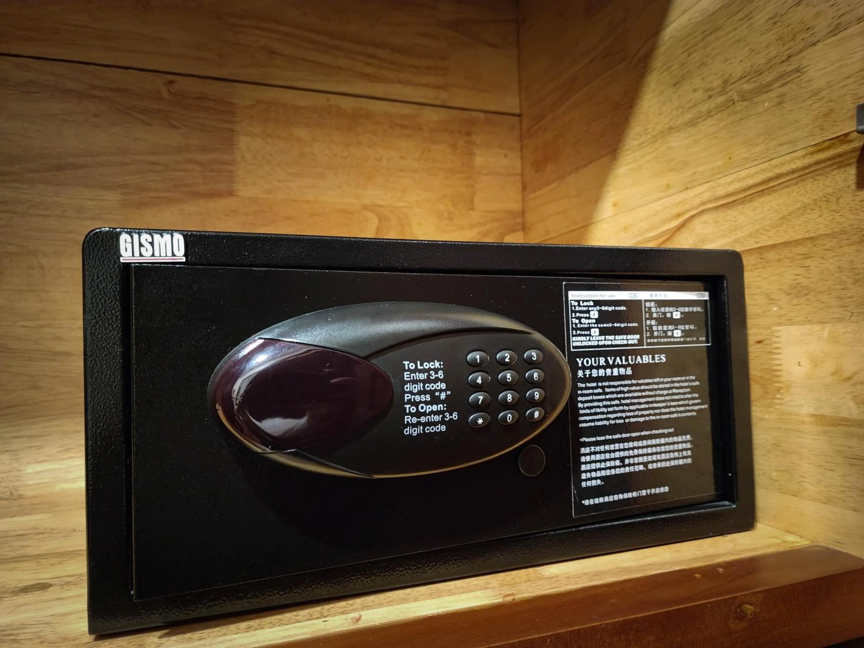 safe in Lbn Asian Hotel