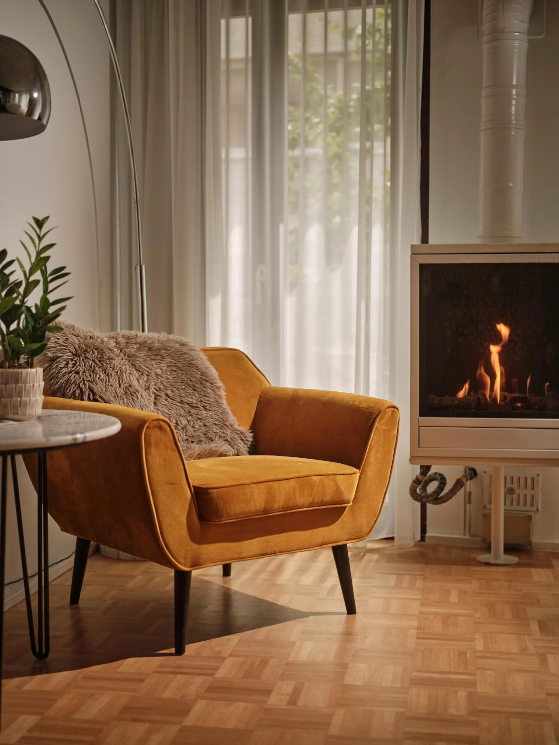 fireplace in BANKS Antwerp