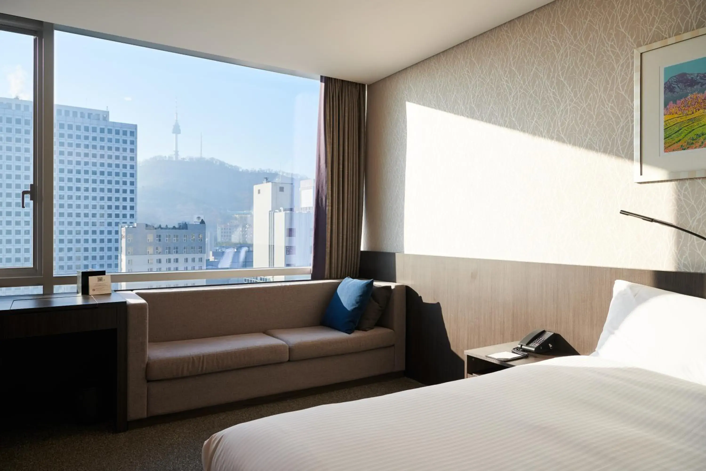 View (from property/room), Bed in Nine Tree by Parnas Seoul Myeongdong 2 View (from property/room), Bed in Nine Tree by Parnas Seoul Myeongdong 2
