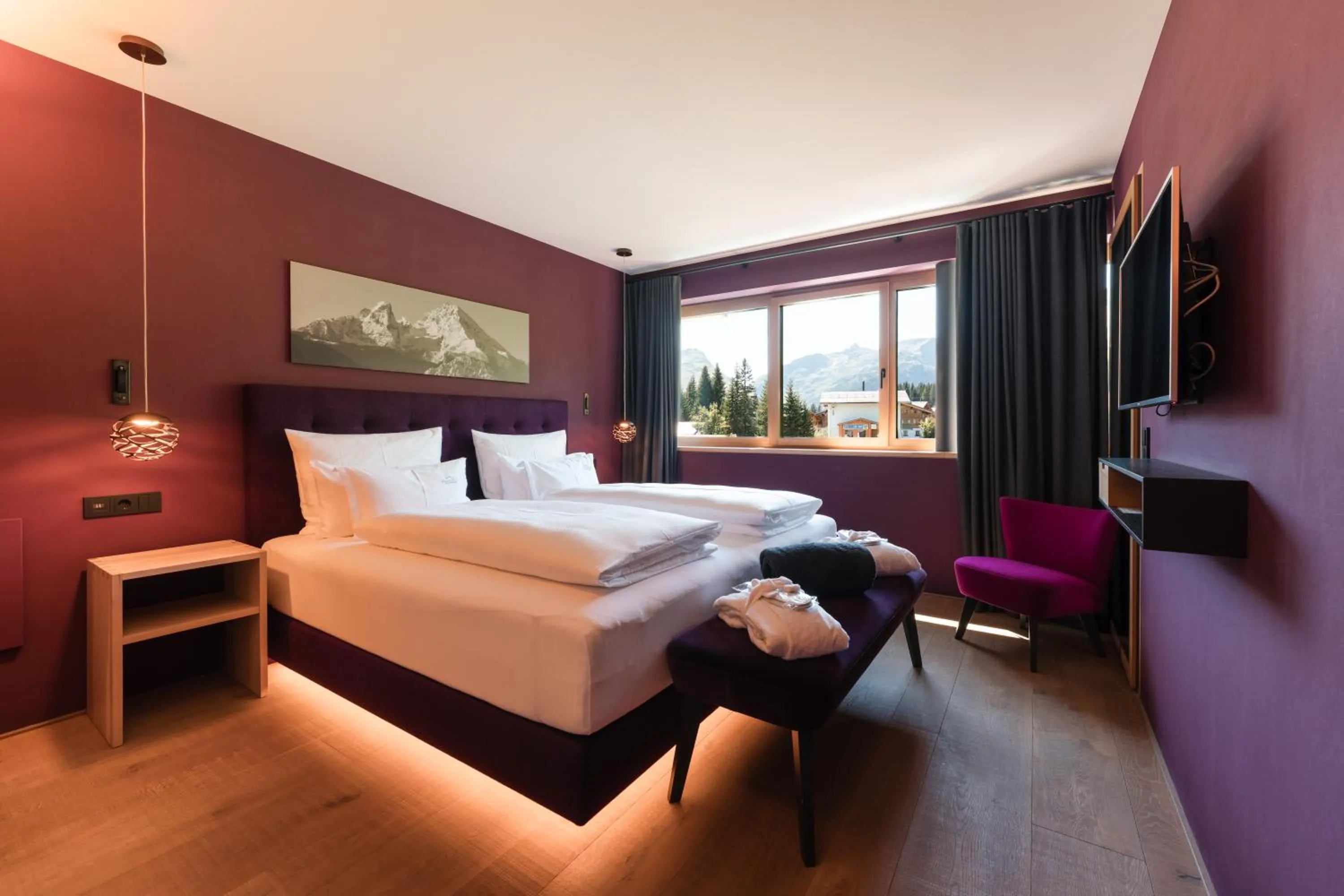 Bed in Chalet Hohe Welt - luxury apartments