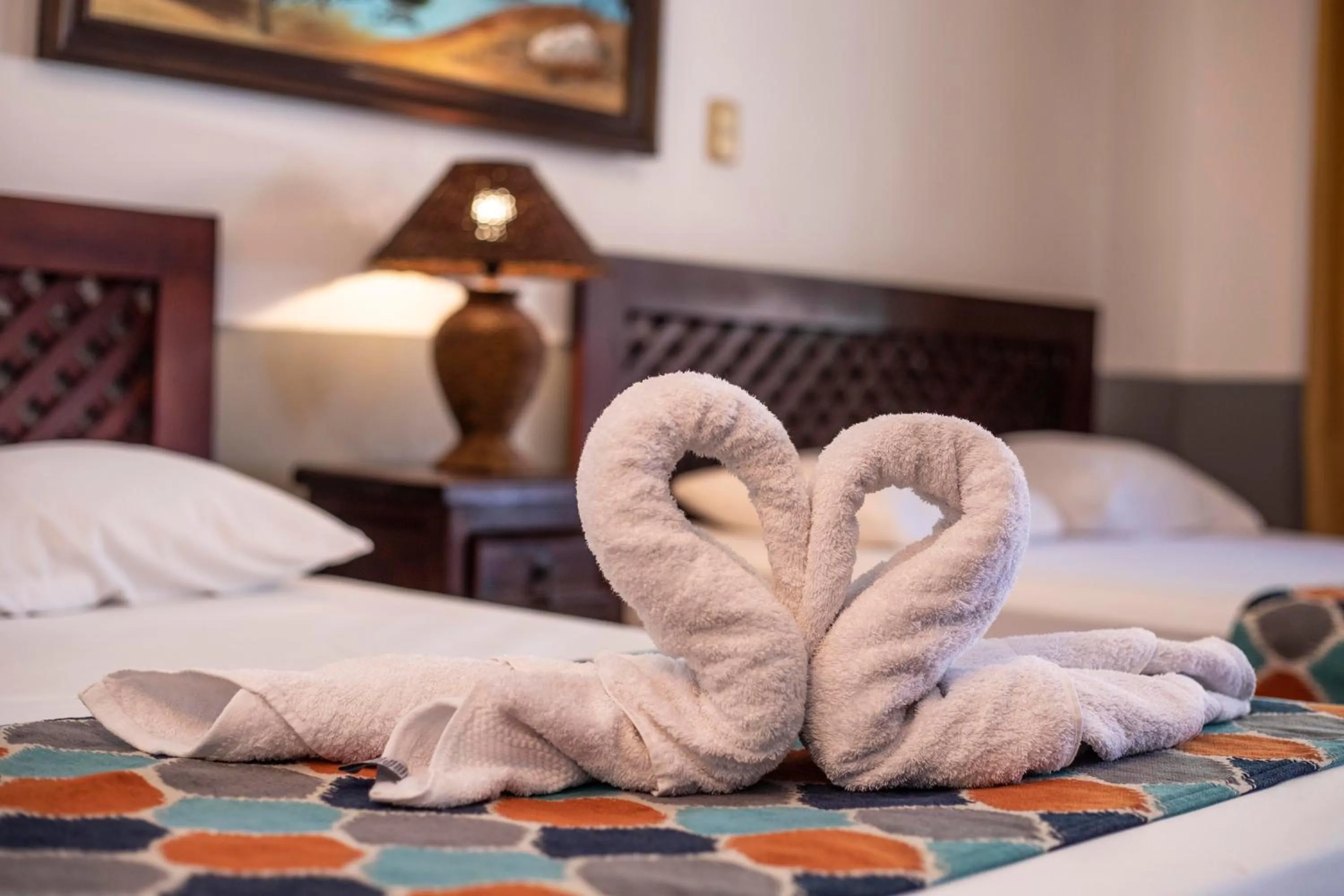 Bed in Hotel Hacienda del Mar