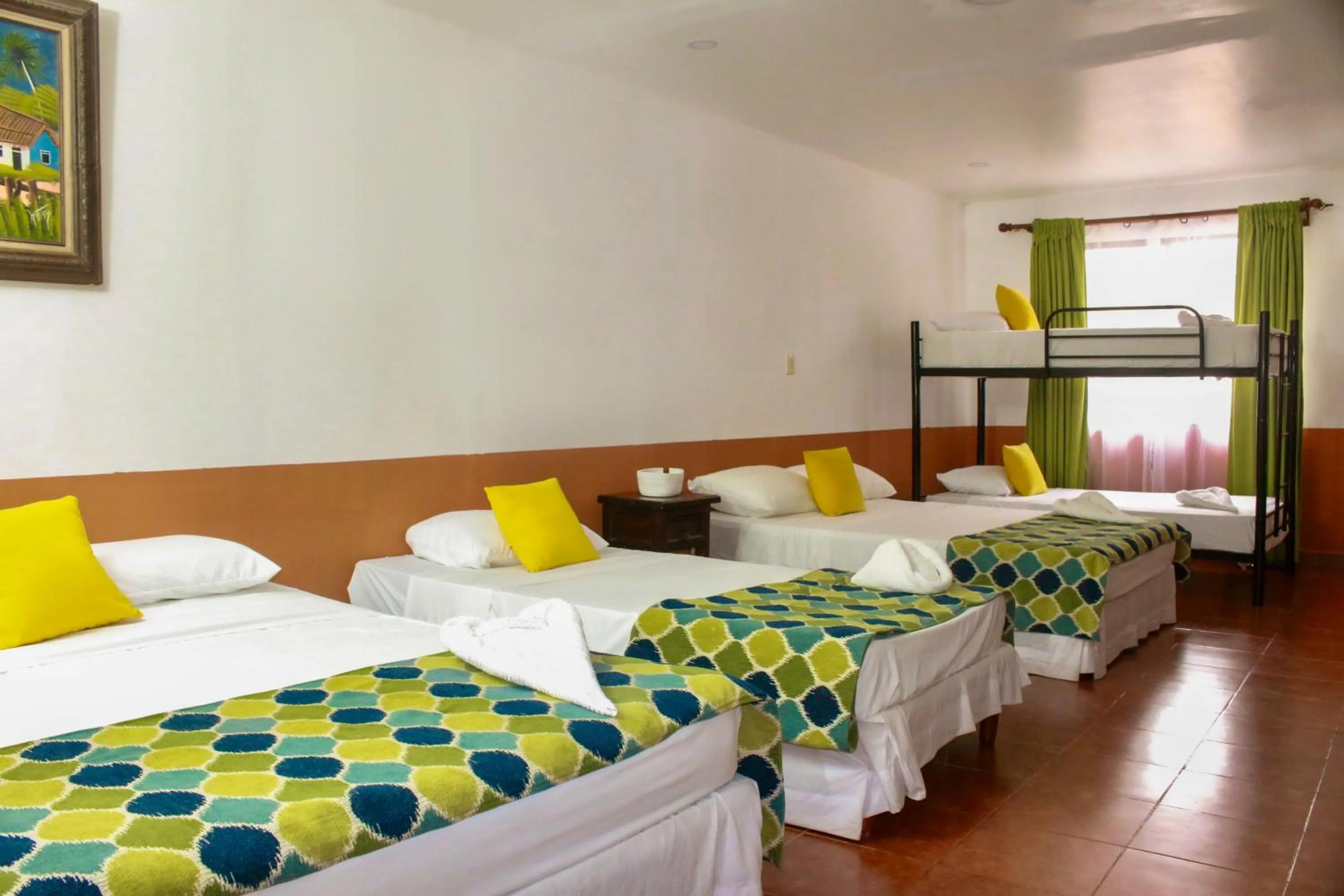 Bed in Hotel Hacienda del Mar