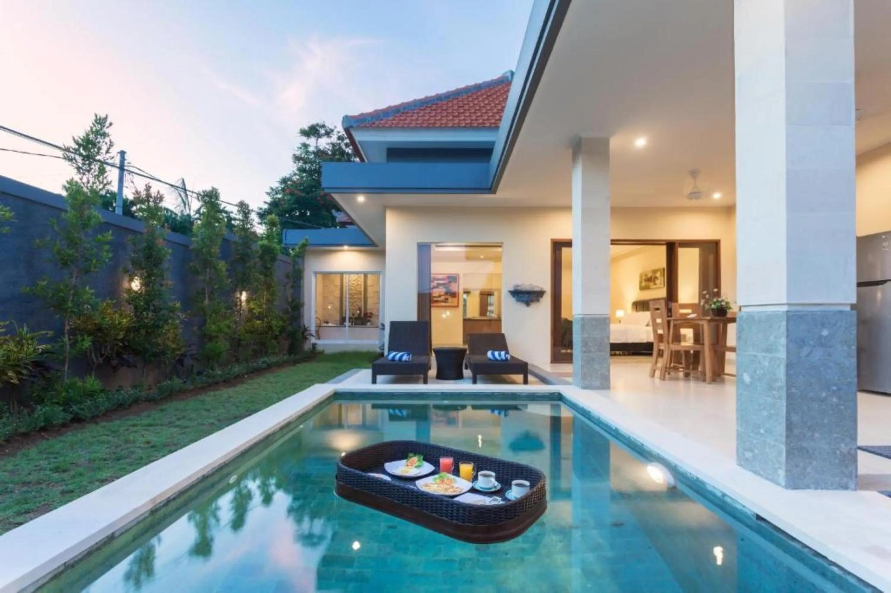 Pool view in Kubu Petitenget Suite Seminyak
