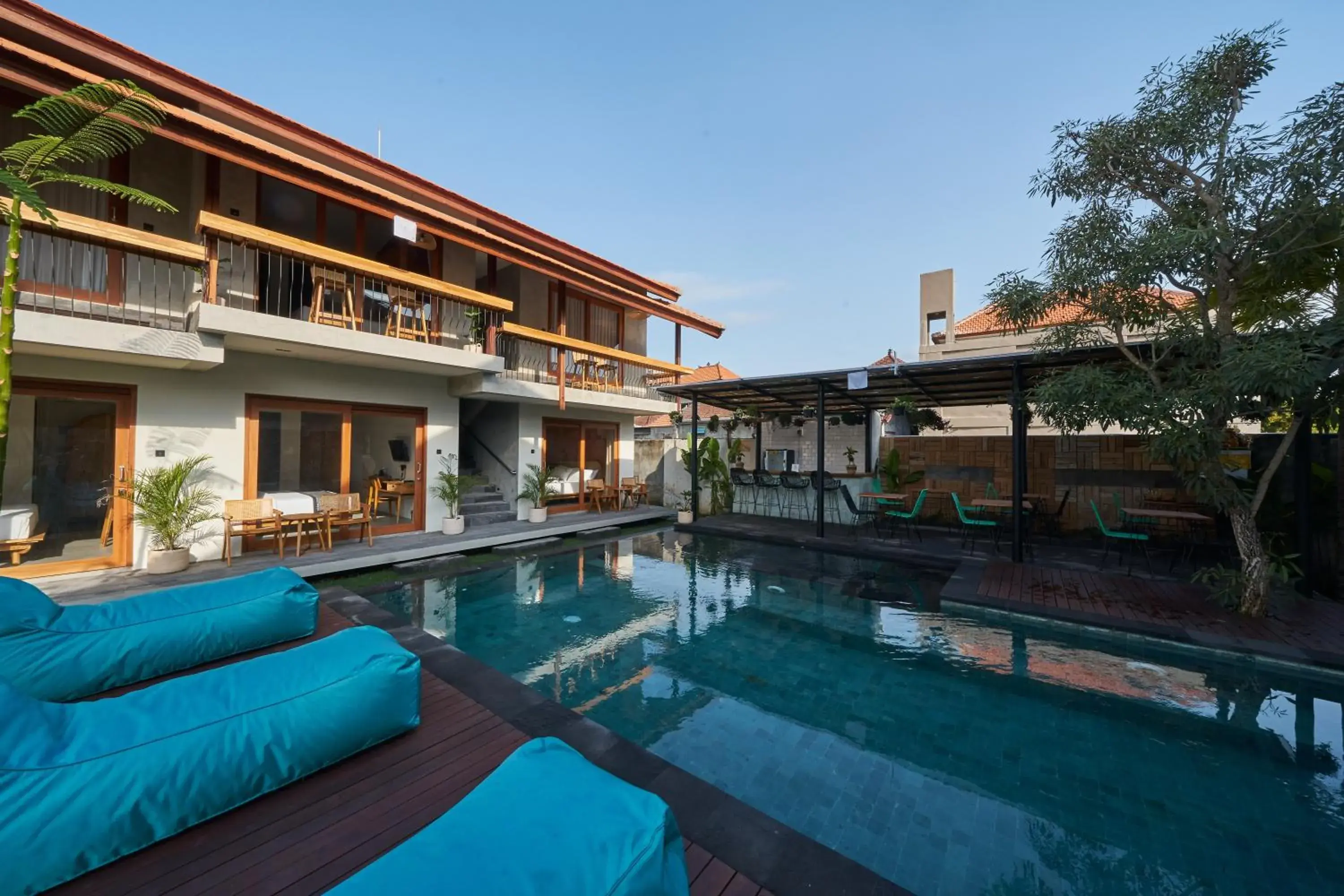 Pool view in Kubu Tropis Pool view in Kubu Tropis