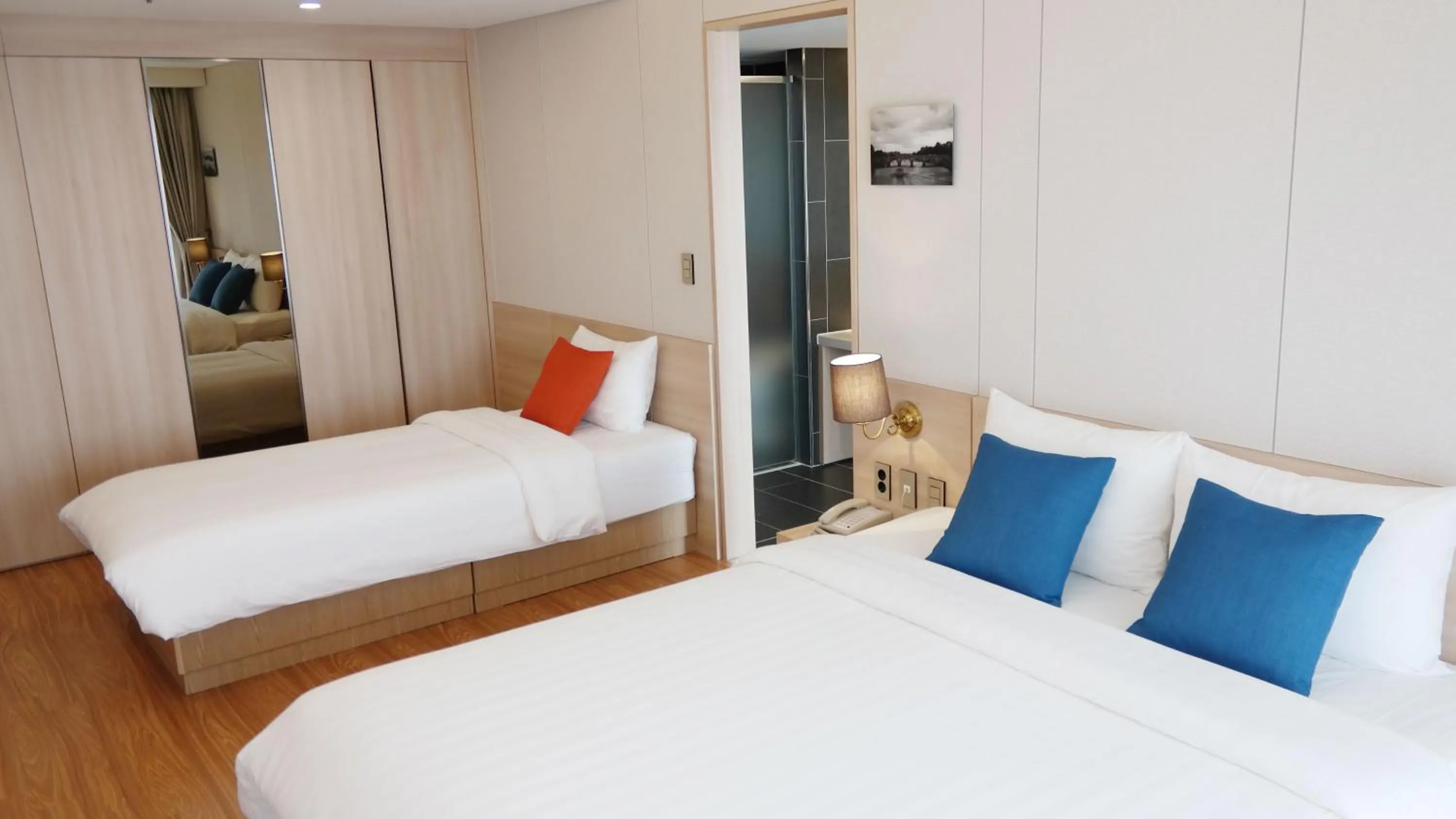 Bed in Hotel bridge Seogwipo