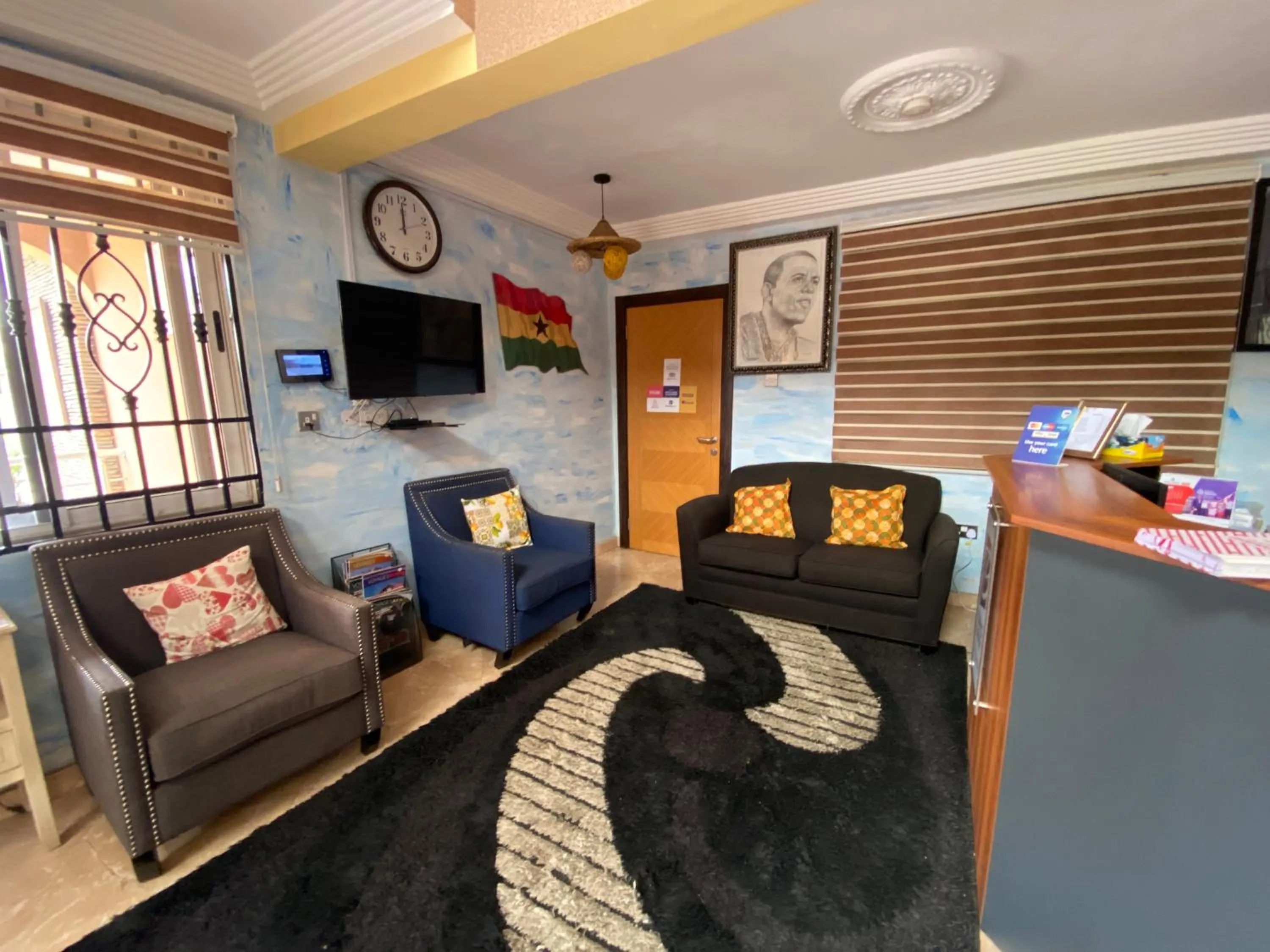 Lobby or reception in Bays Lodge, Accra