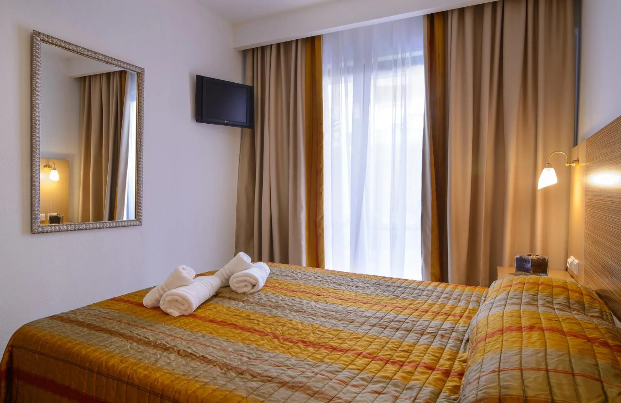 Bedroom, Bed in Apanemia by Flegra Hotels