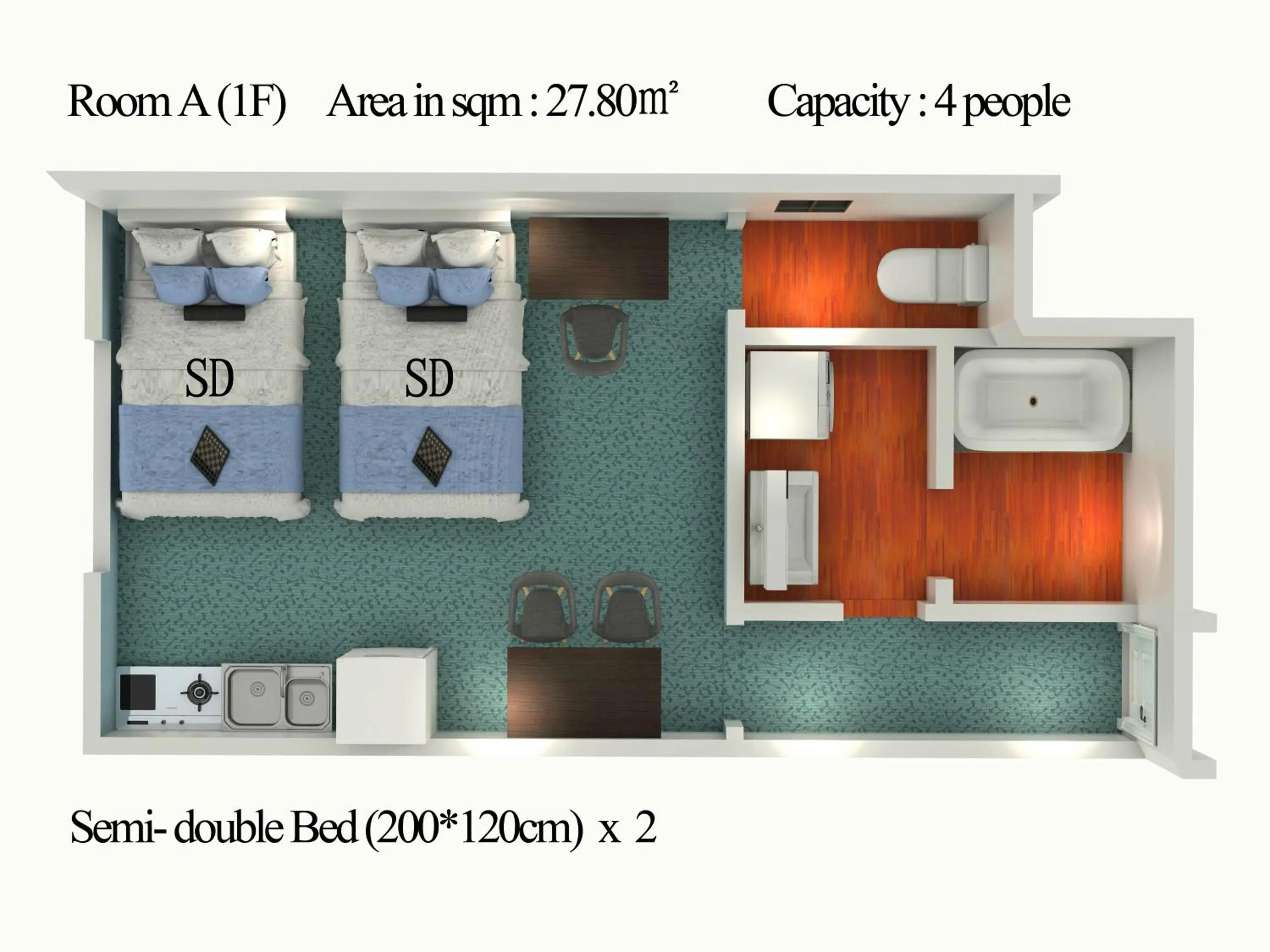 Floor plan in Stay SAKURA Kyoto Toji South II