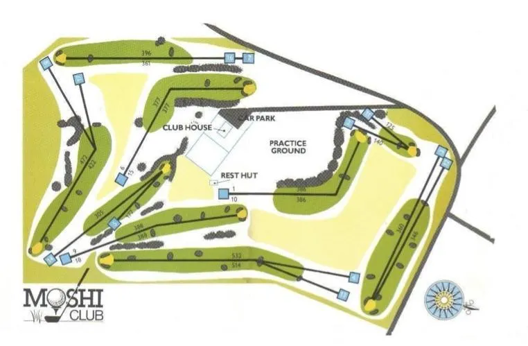 Golfcourse in The Paradise Inn Kilimanjaro