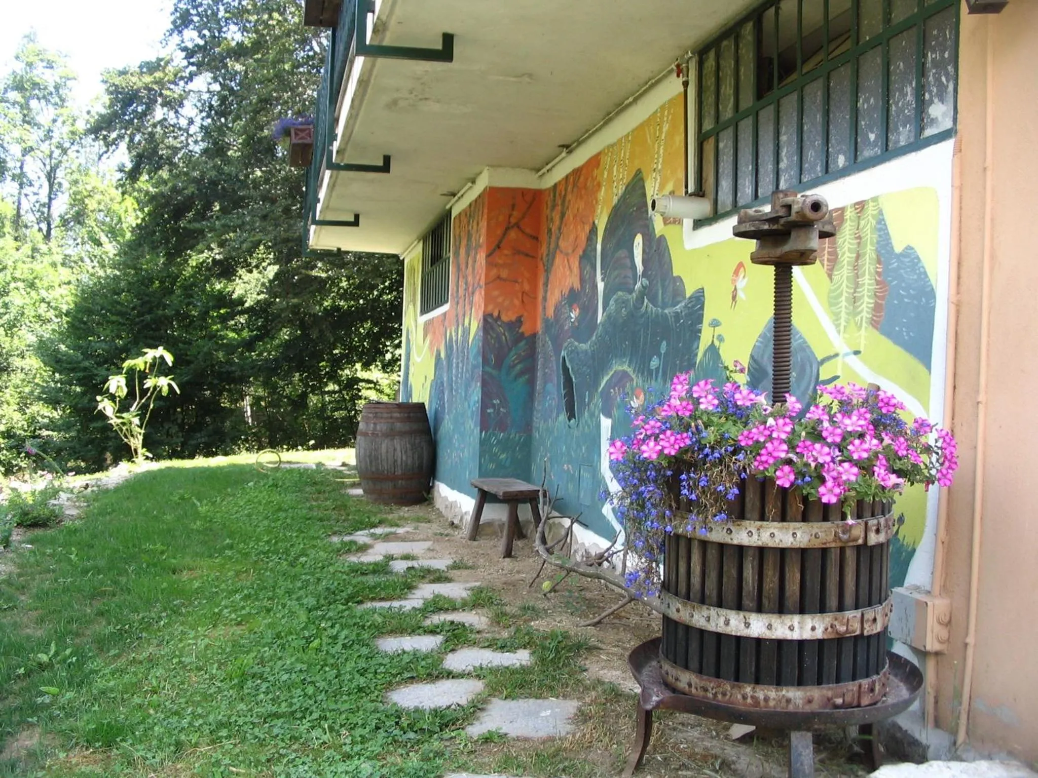 Garden view in B&B Pian Savin