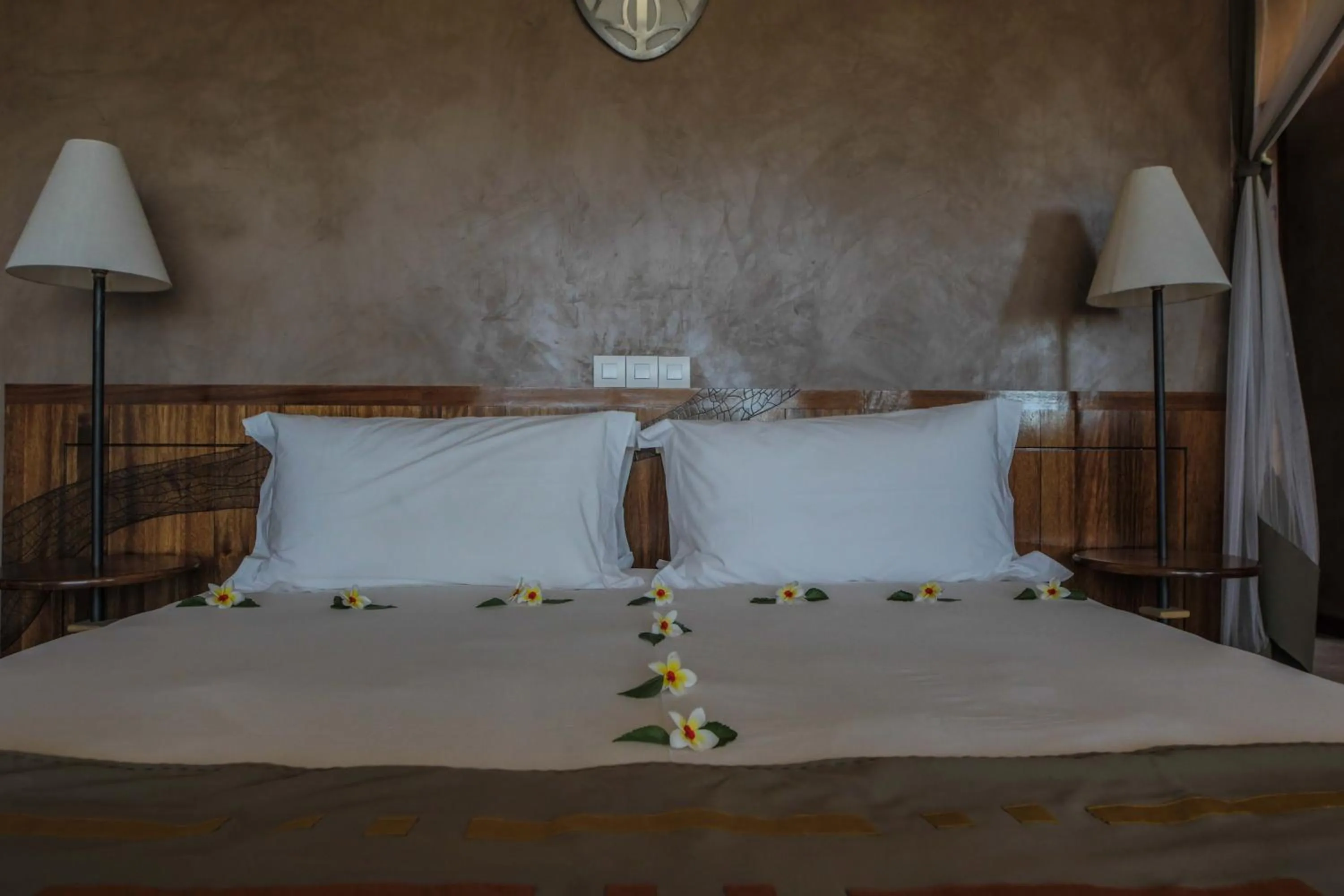 Bed in Isalo Rock Lodge