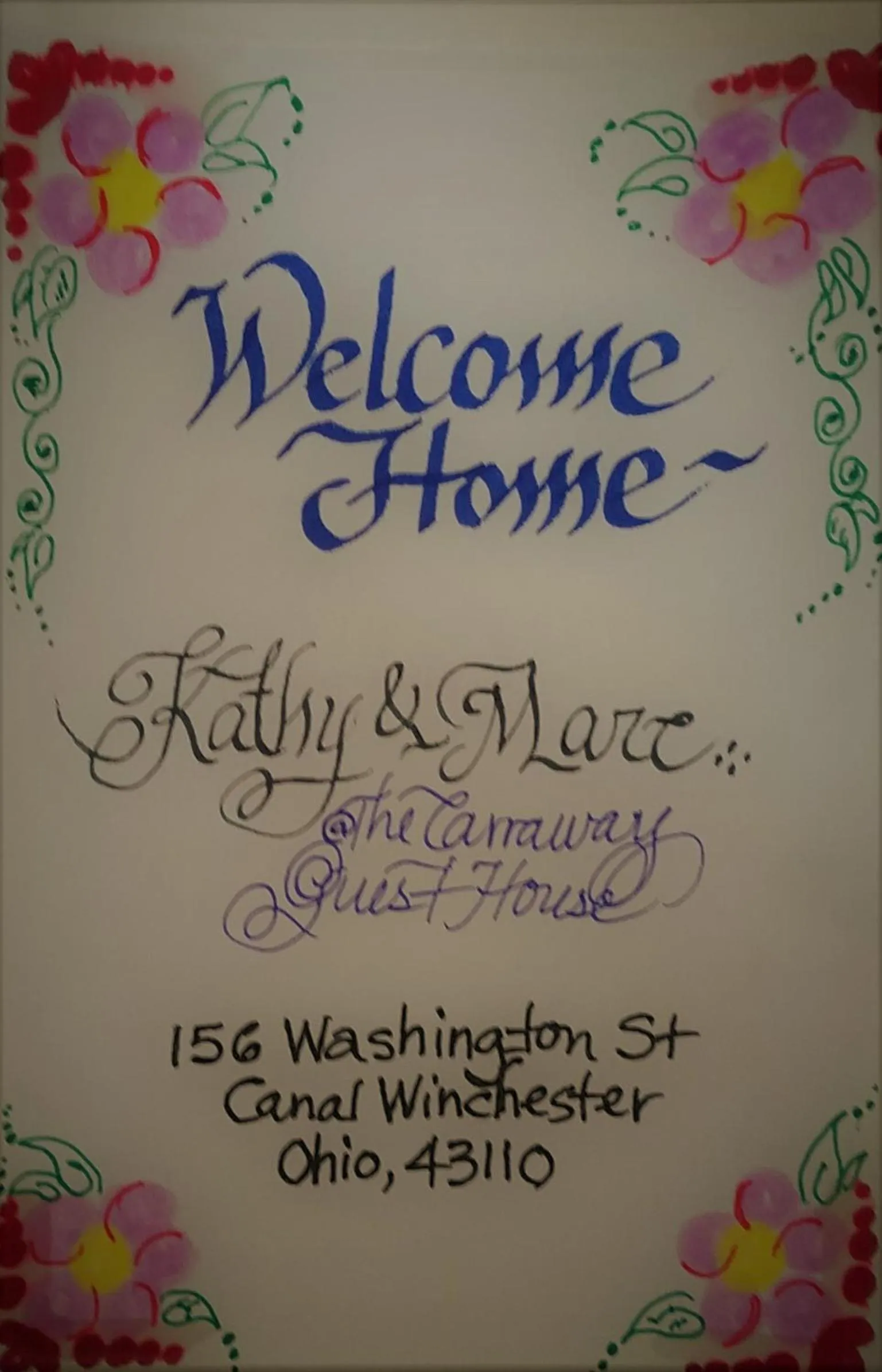 Logo/Certificate/Sign in Carraway Guest House