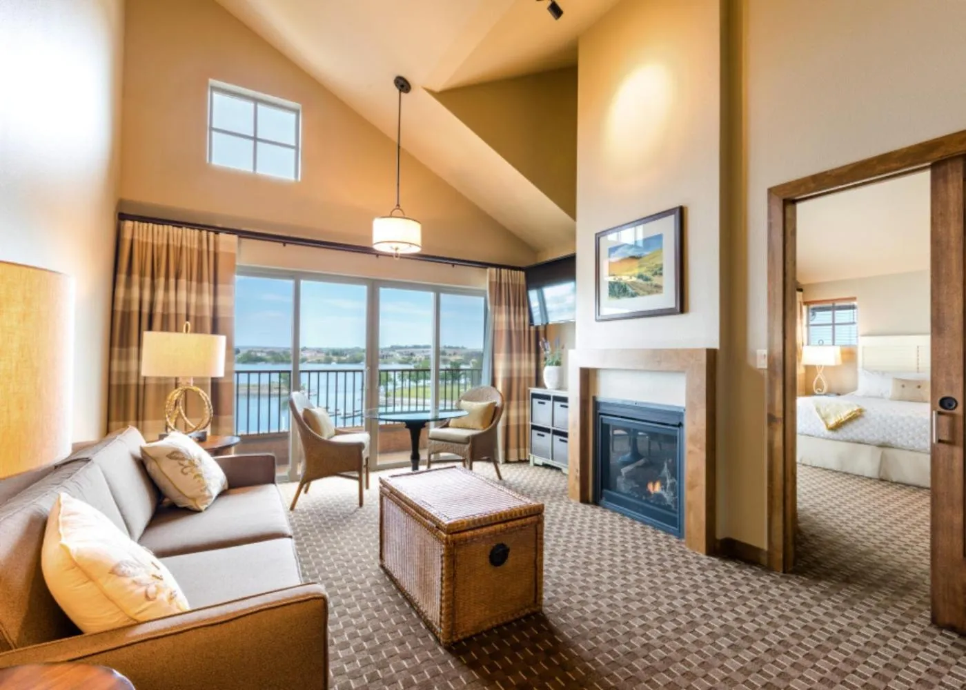 Bed in The Lodge at Columbia Point