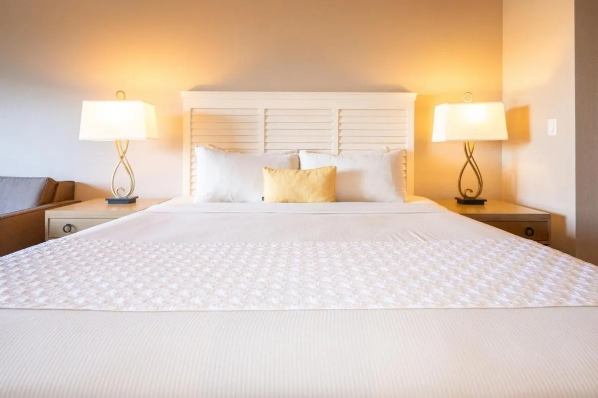 Bed in The Lodge at Columbia Point