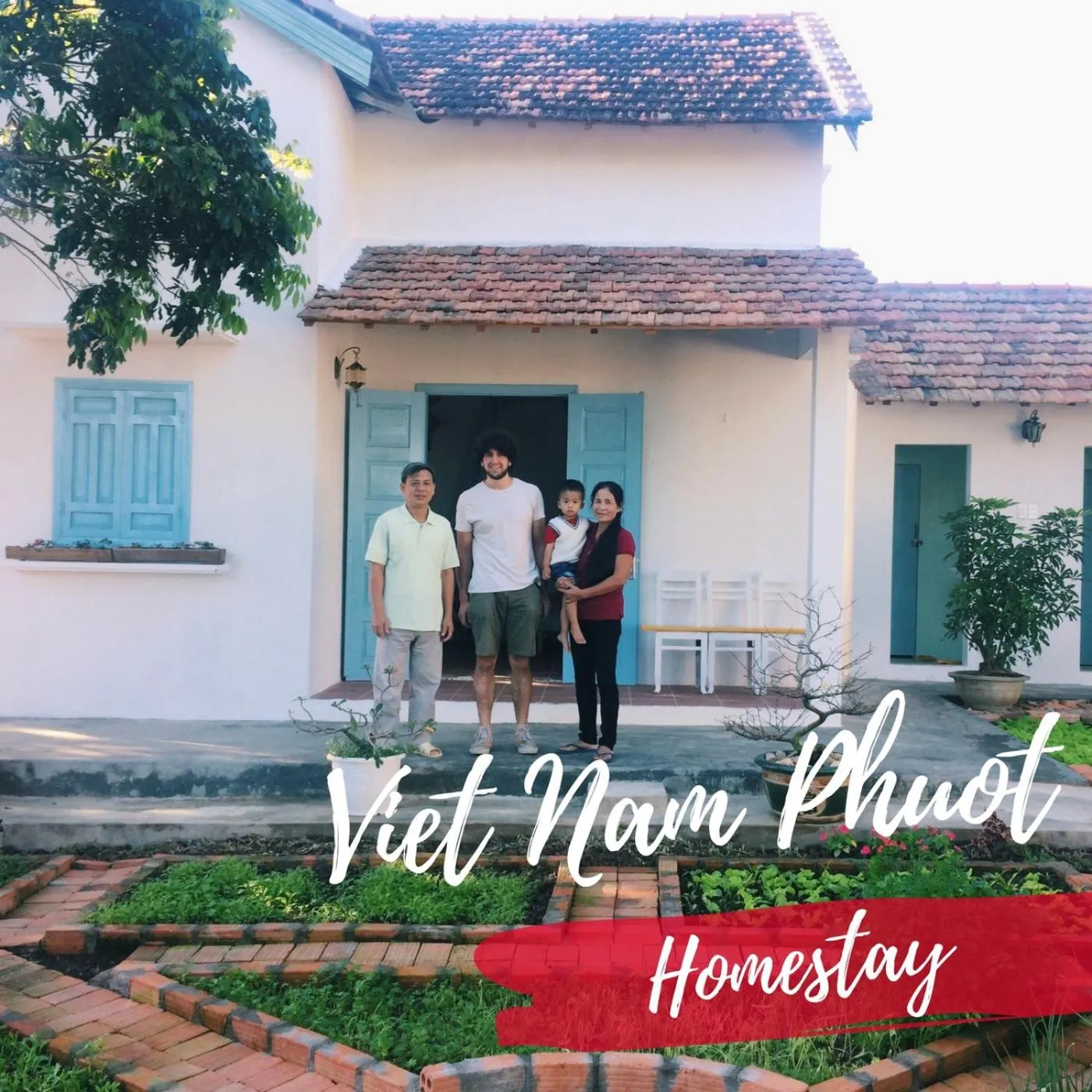 group of guests in Vietnam Phuot Real Home