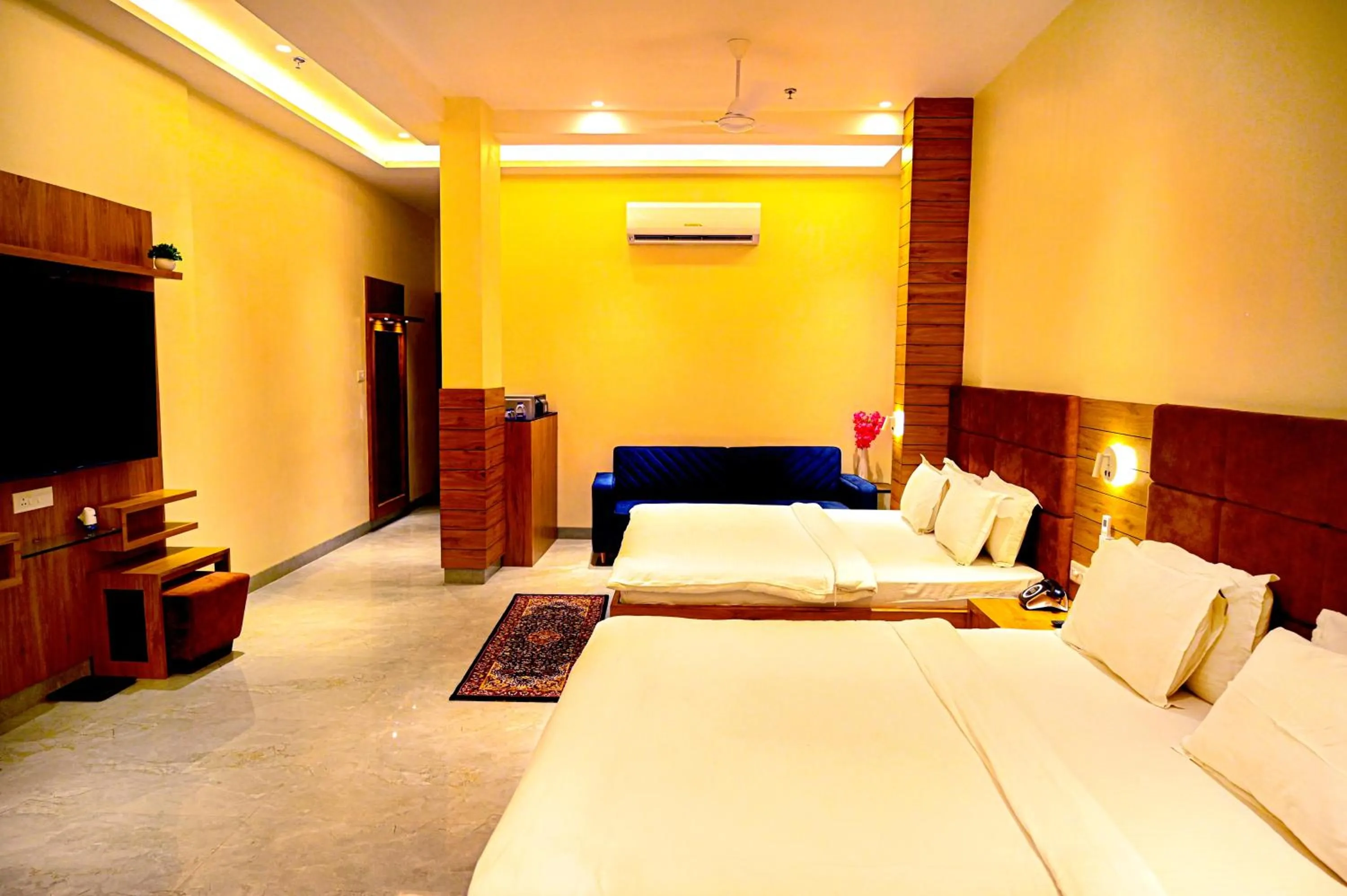 Photo of the whole room, Bed in Hotel Cresent - Near Assi Ghat
