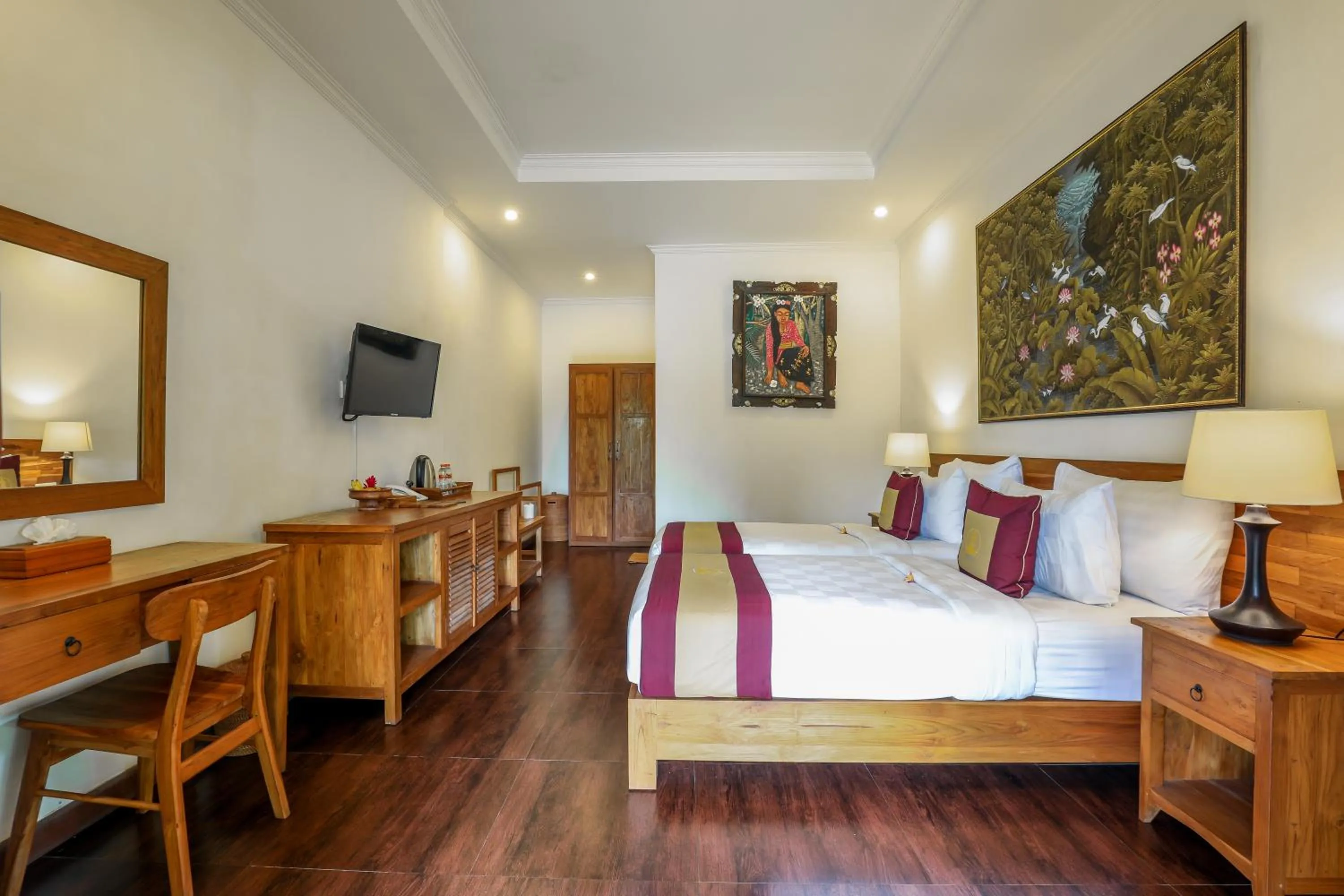 Bed in Uma Dawa Resort and Spa