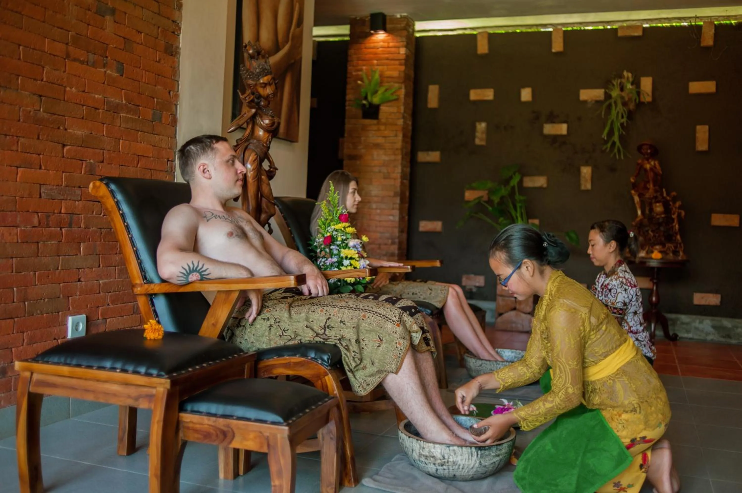 People in Uma Dawa Resort and Spa