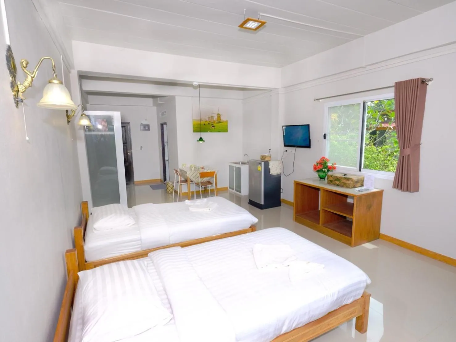 Bed in Baan Bangrak Residence