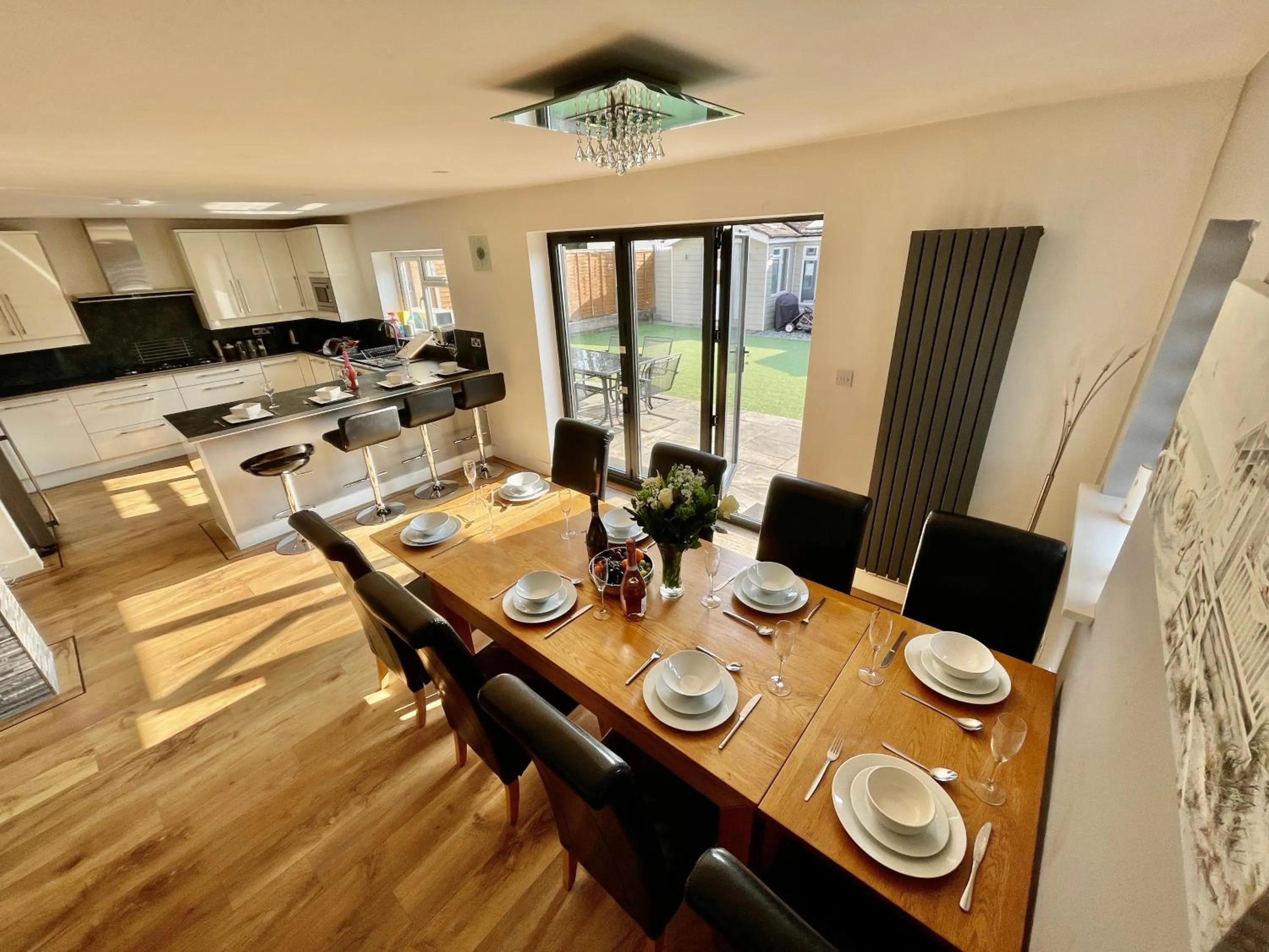 Dining area in Four Corners Holiday Home Hot Tub & Sauna