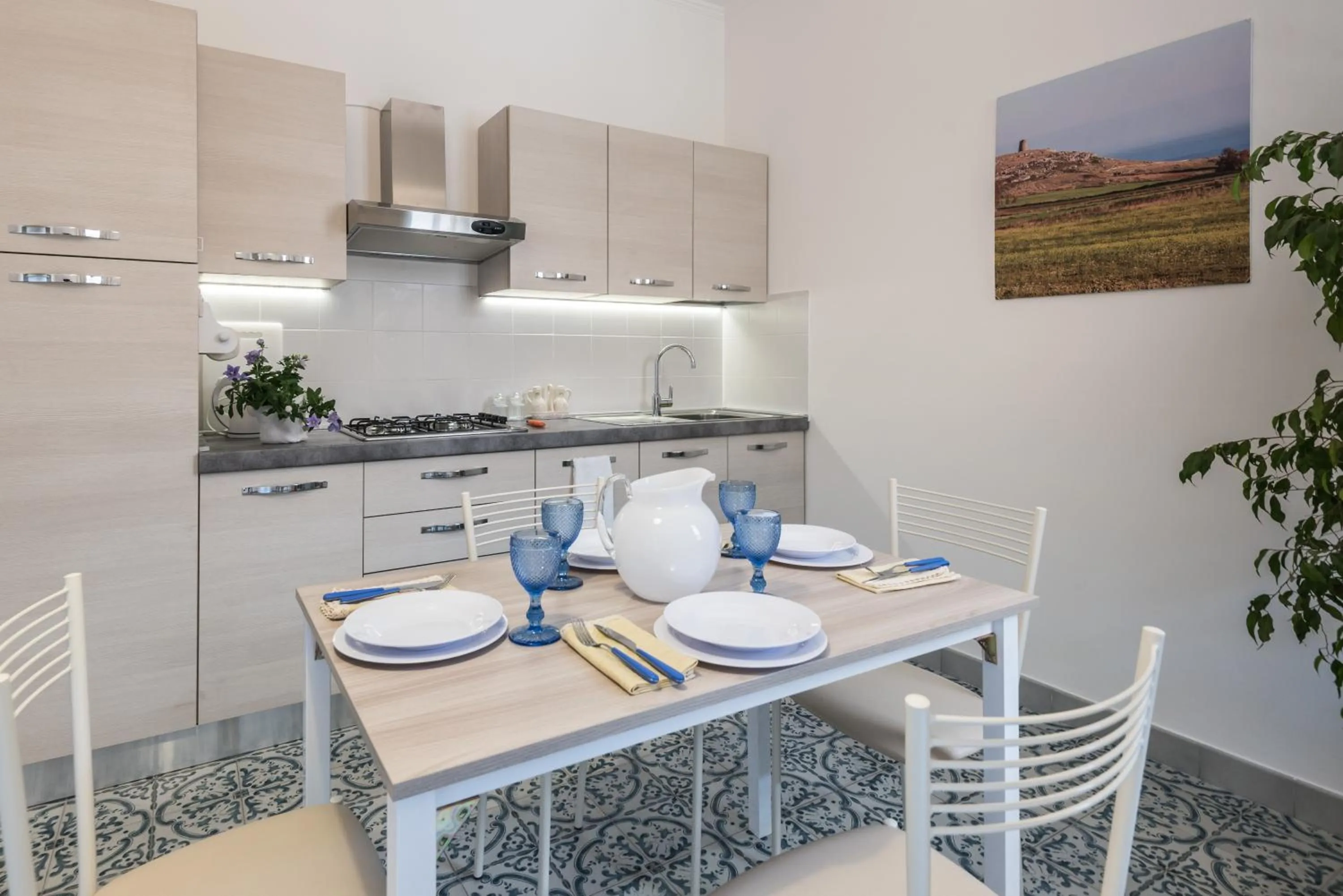 Kitchen or kitchenette in Suite della villa