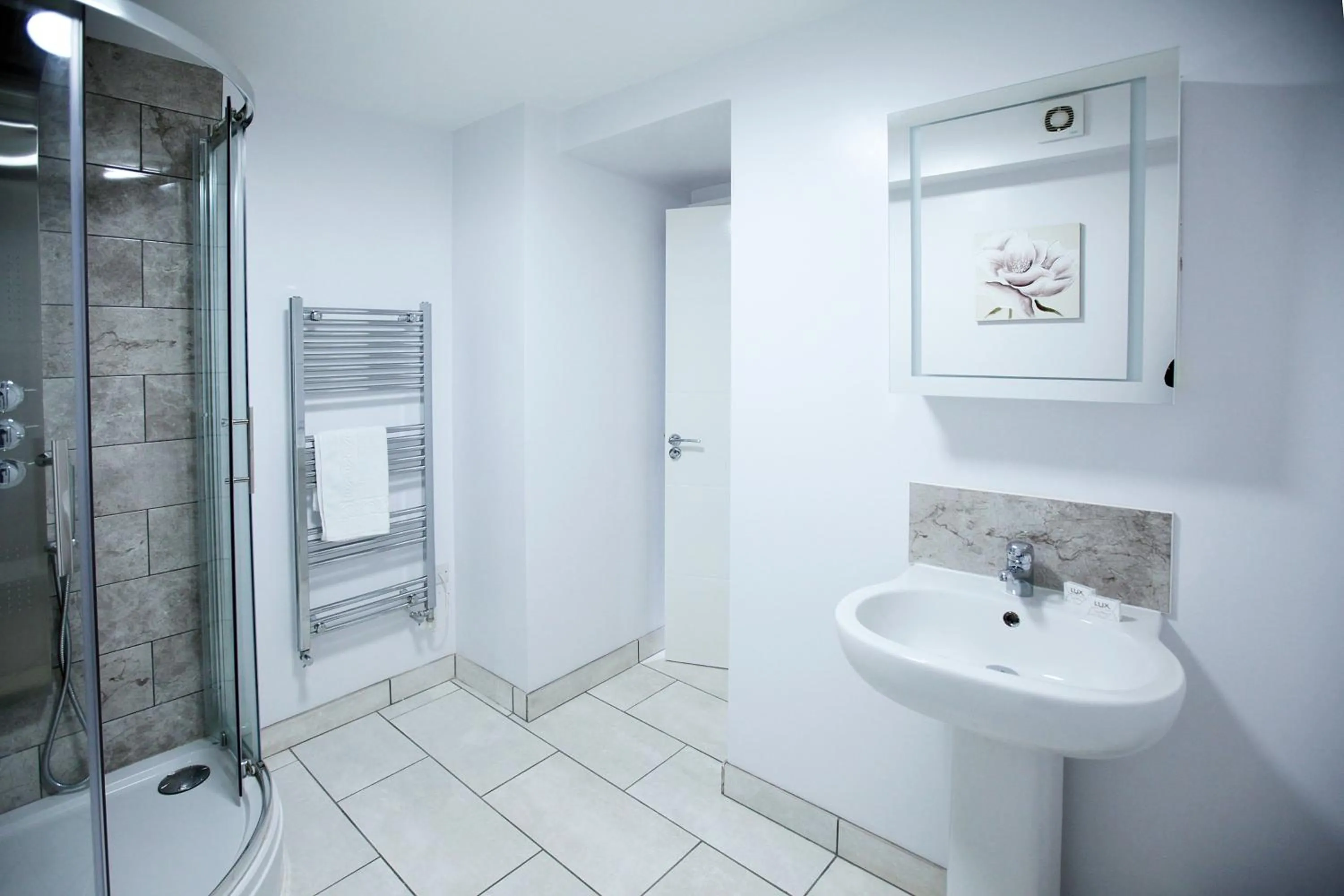 Shower in Austens Apartments