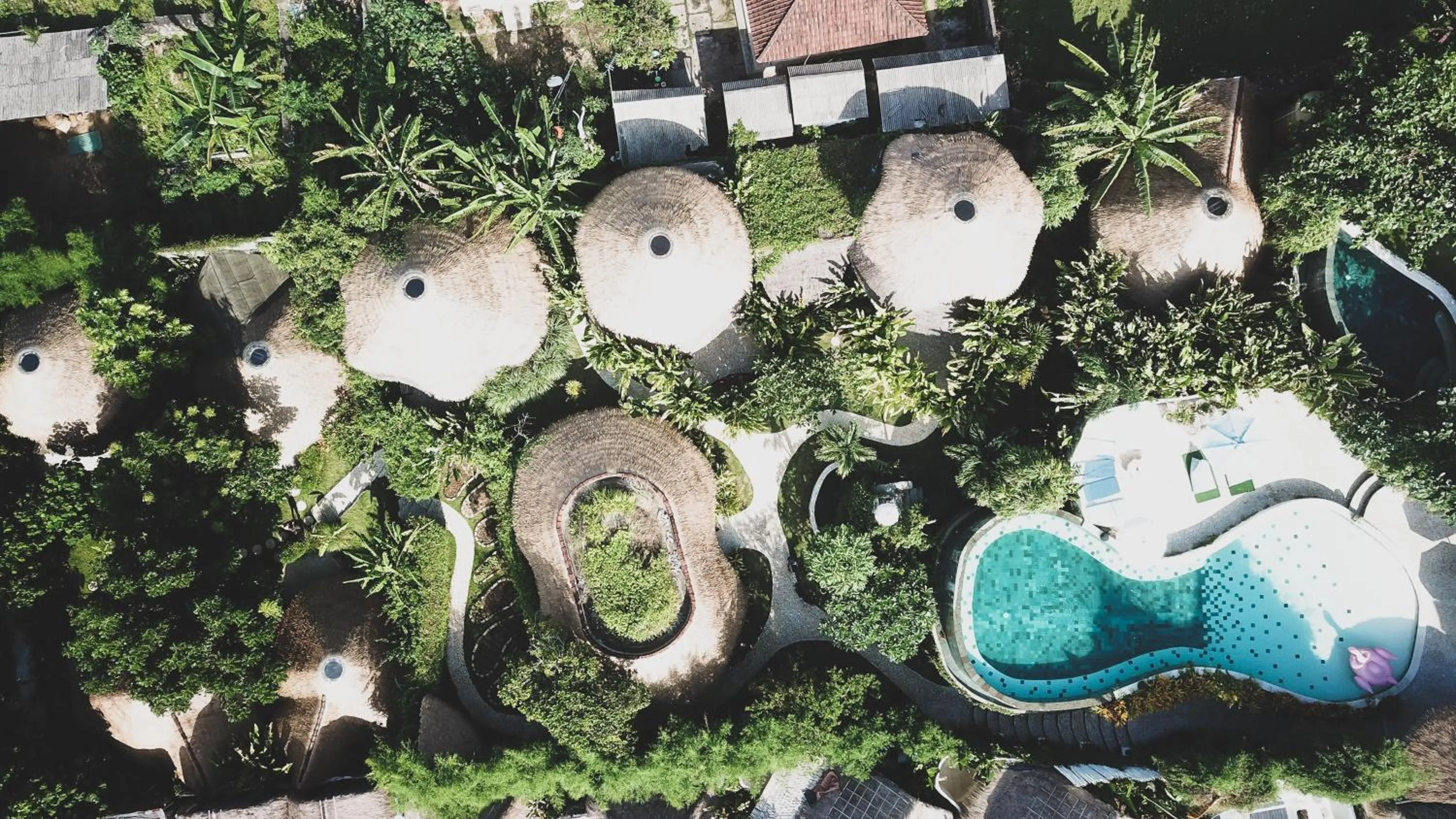Pool view in Le Bamboo Bali