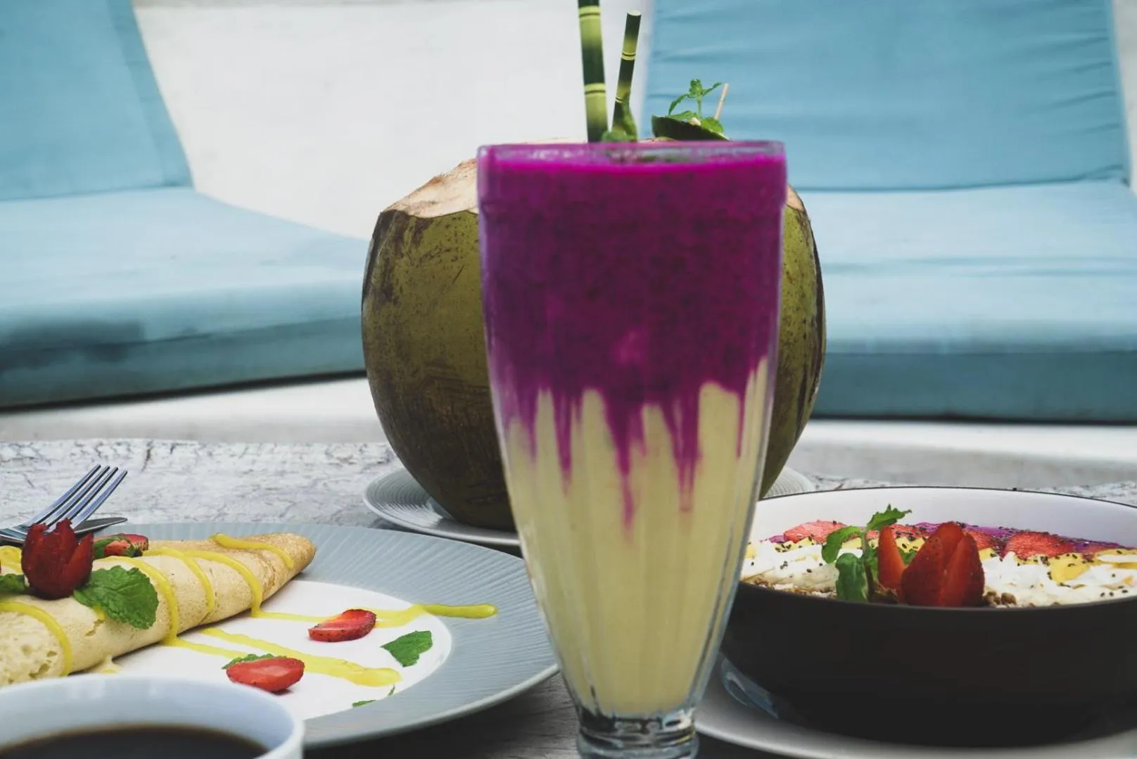 American breakfast in Le Bamboo Bali